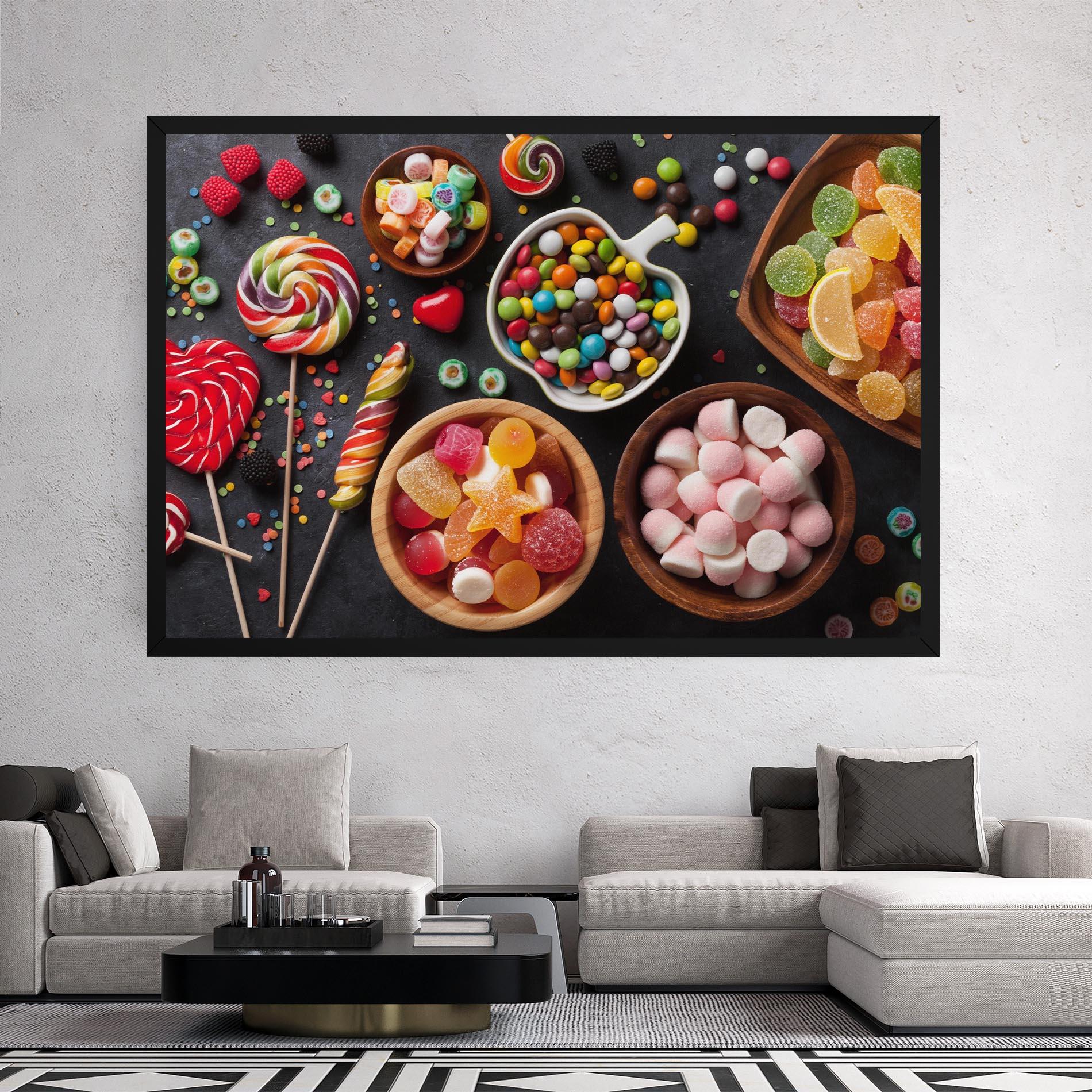 Leinwandbild Colorful Candies mockup 2
