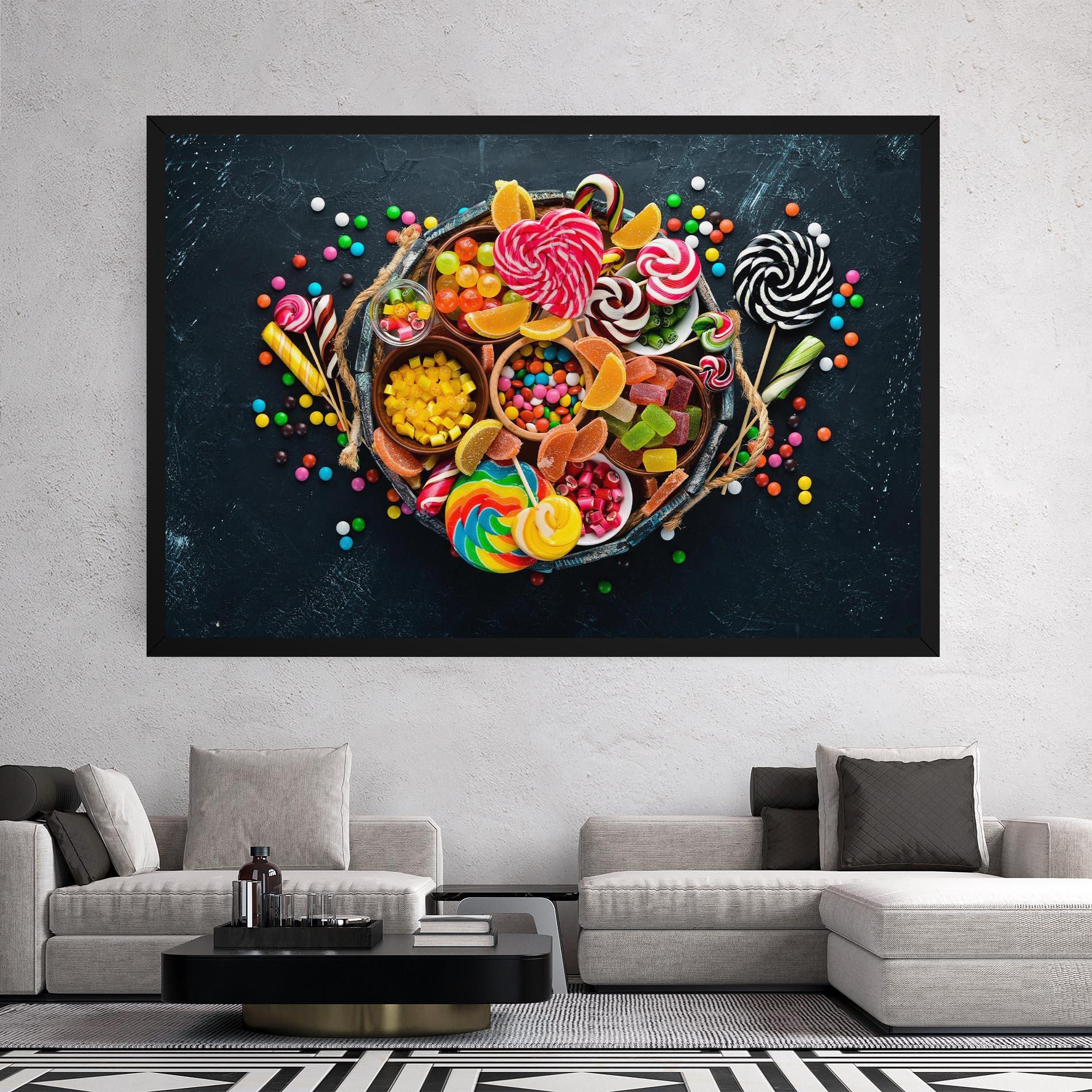 Leinwandbild Colorful Jelly mockup 2