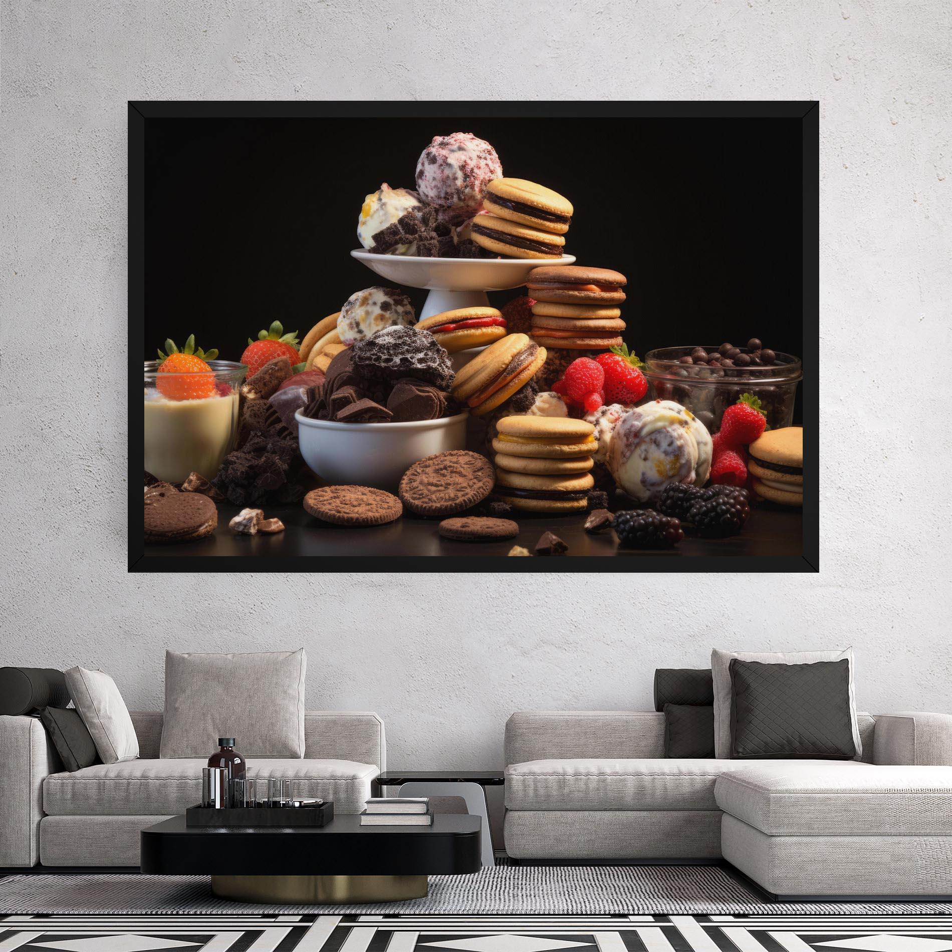 Leinwandbild Ice Cream Cookies mockup 2