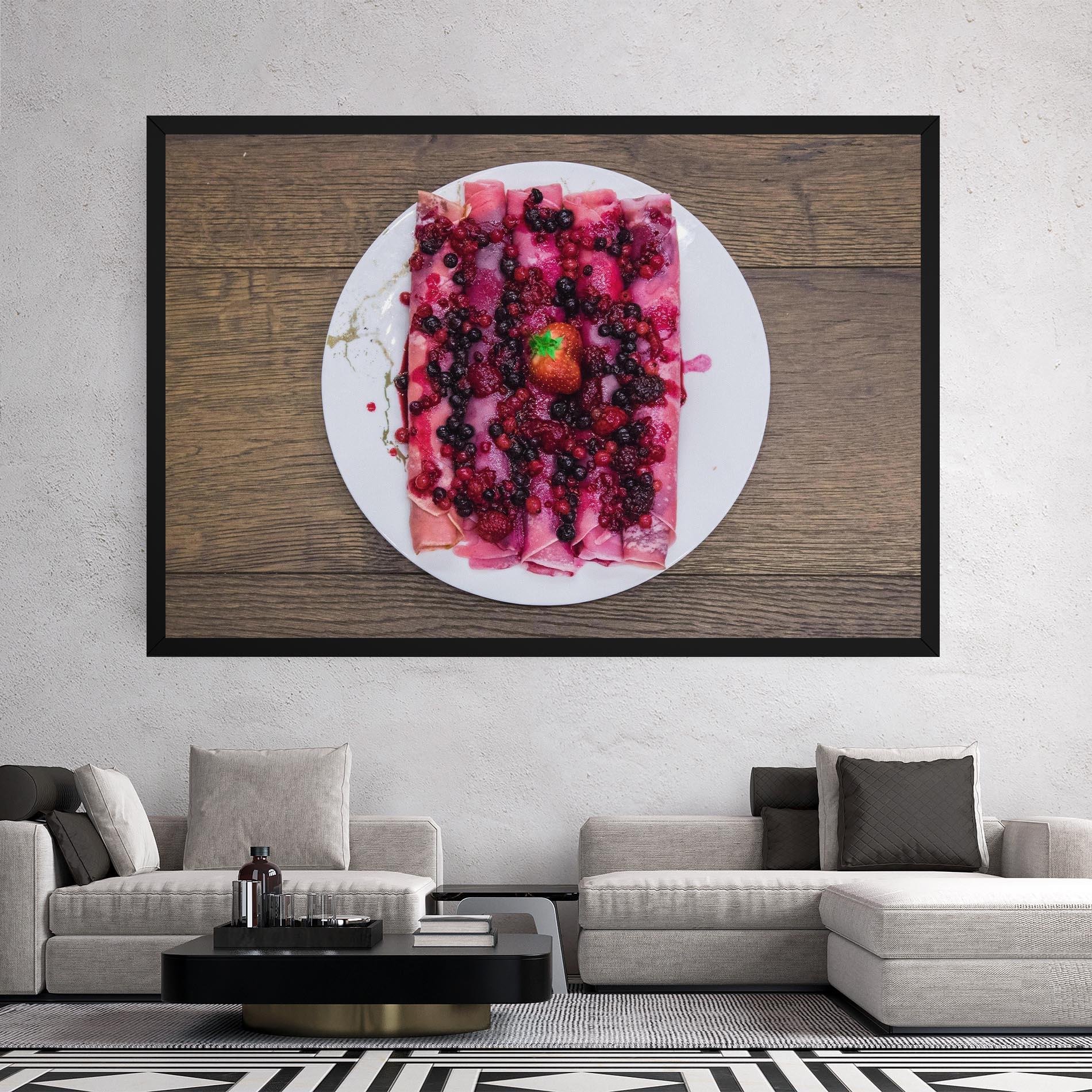 Leinwandbild Strawberry Pancakes mockup 2