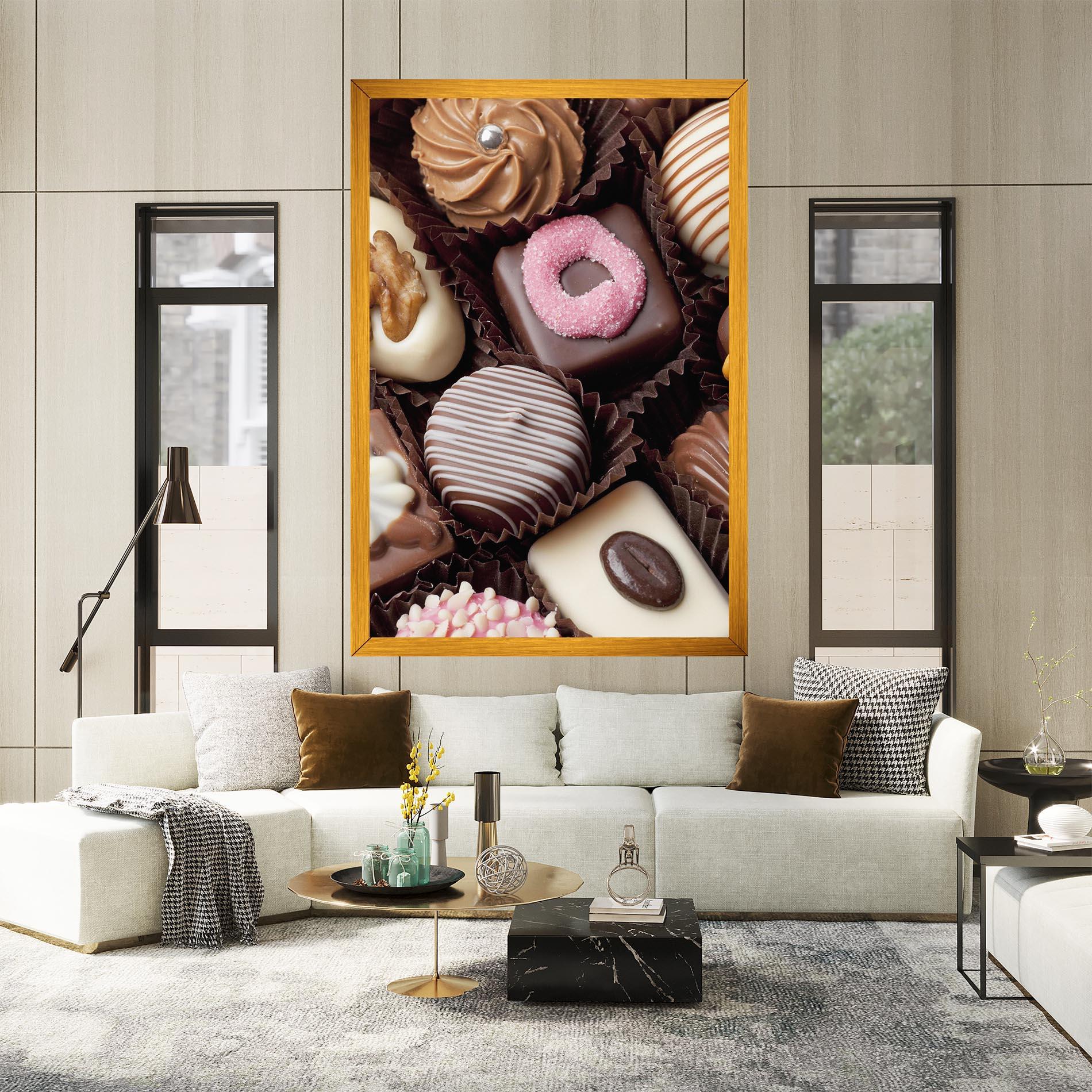 Leinwandbild Chocolate Bonbons mockup 2