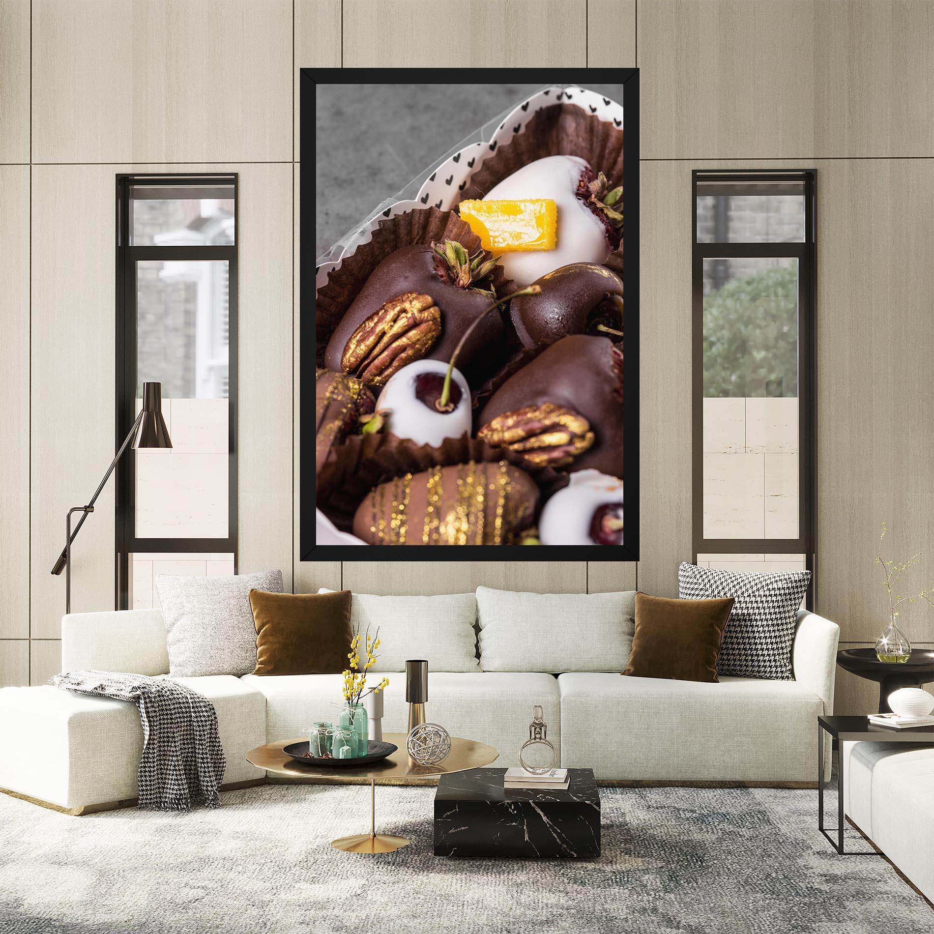 Leinwandbild Chocolate Covered mockup 2