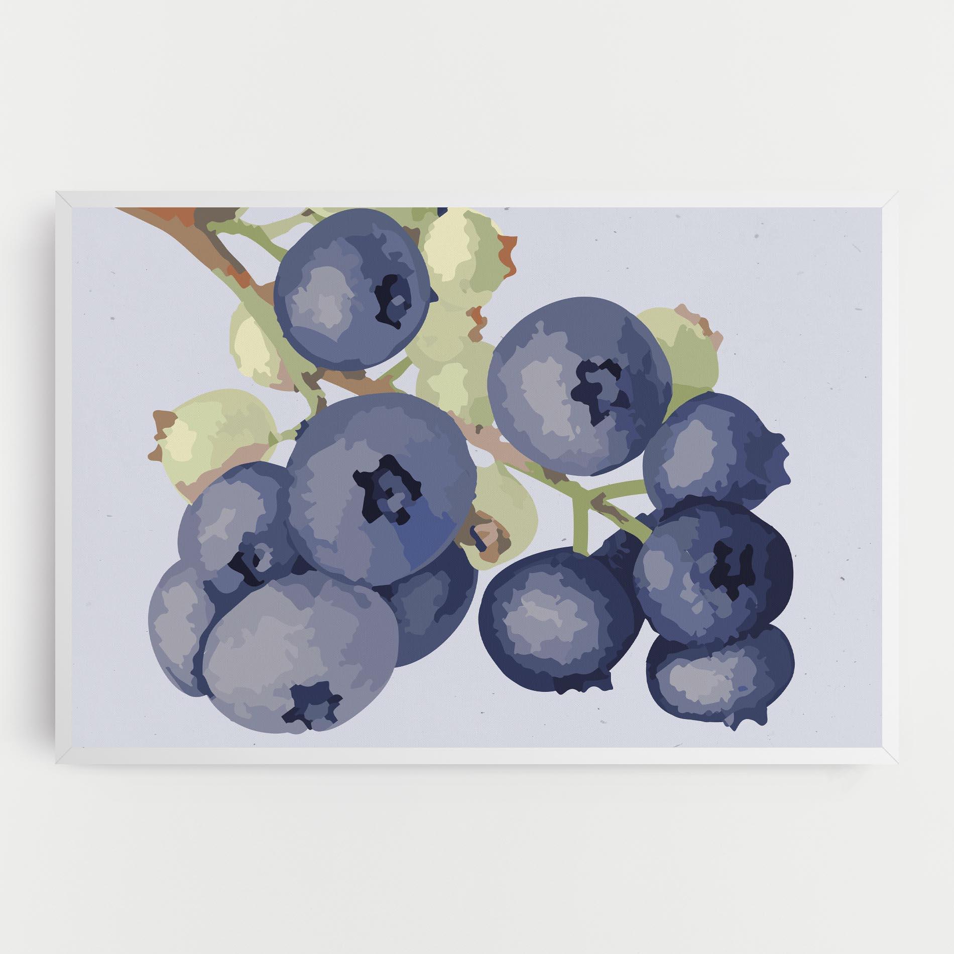 Leinwandbild Blueberries Art mockup 0