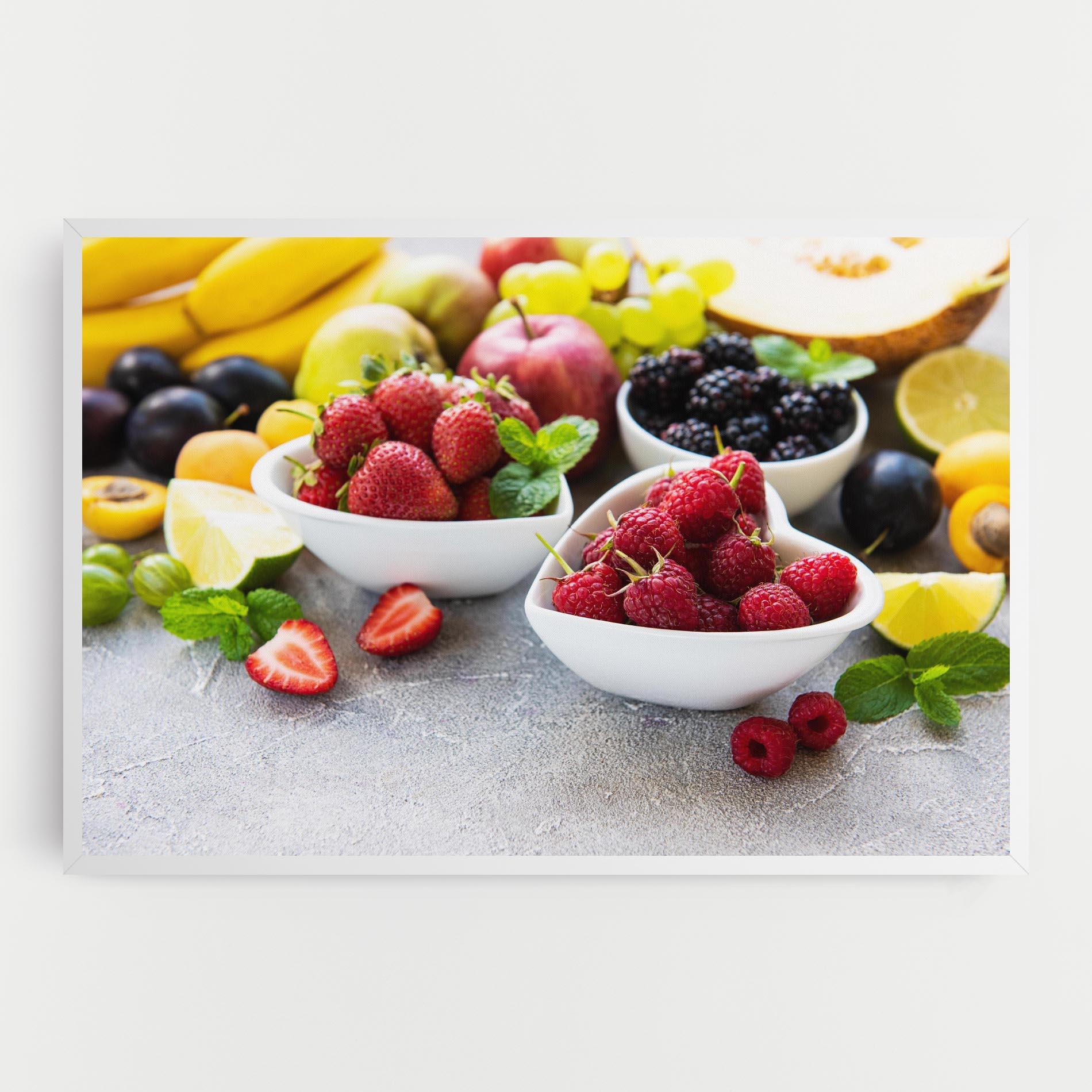 Leinwandbild Heart Fresh Fruits mockup 0
