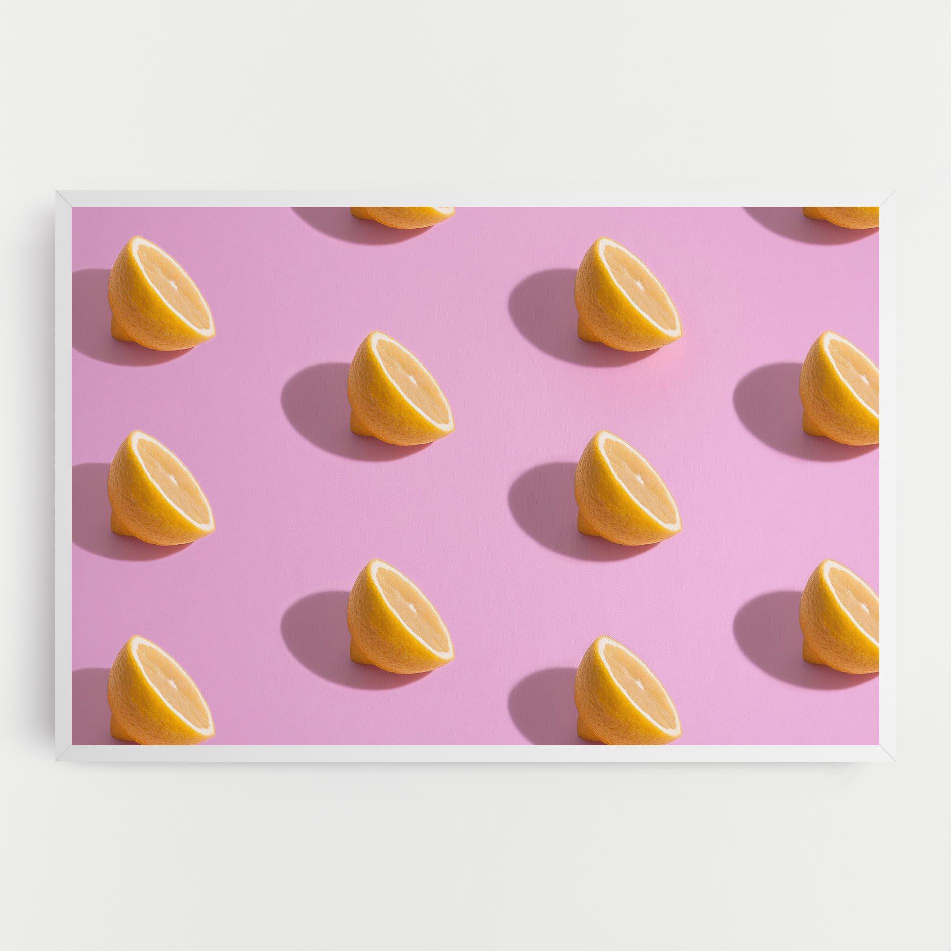 Leinwandbild Lemon Pattern mockup 0