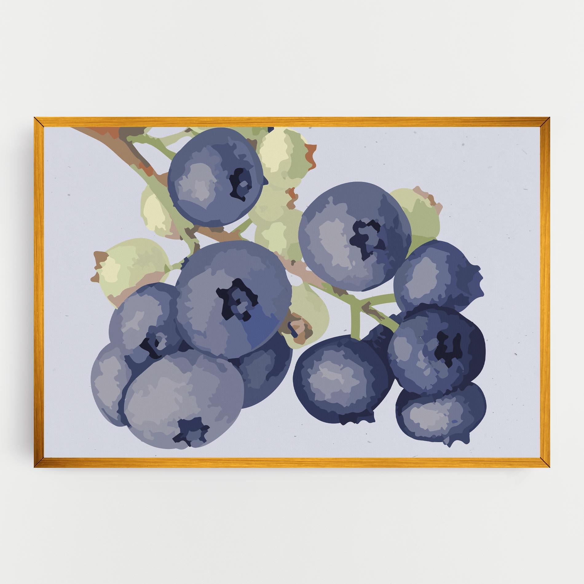 Leinwandbild Blueberries Art mockup 0