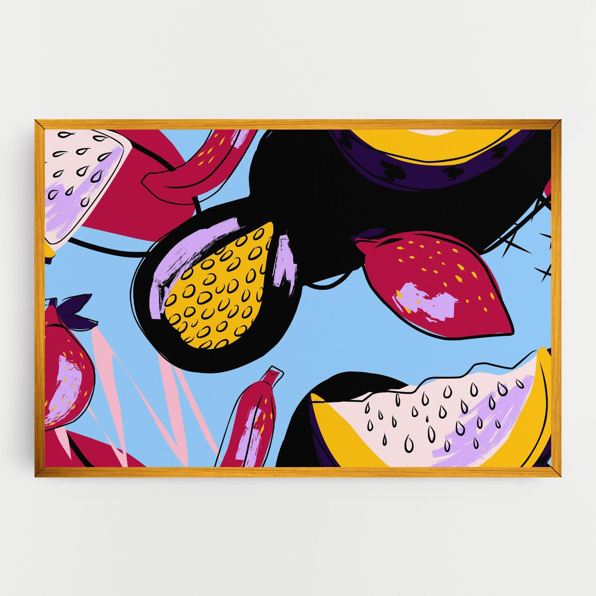 Leinwandbild Colorful Fruits mockup 0