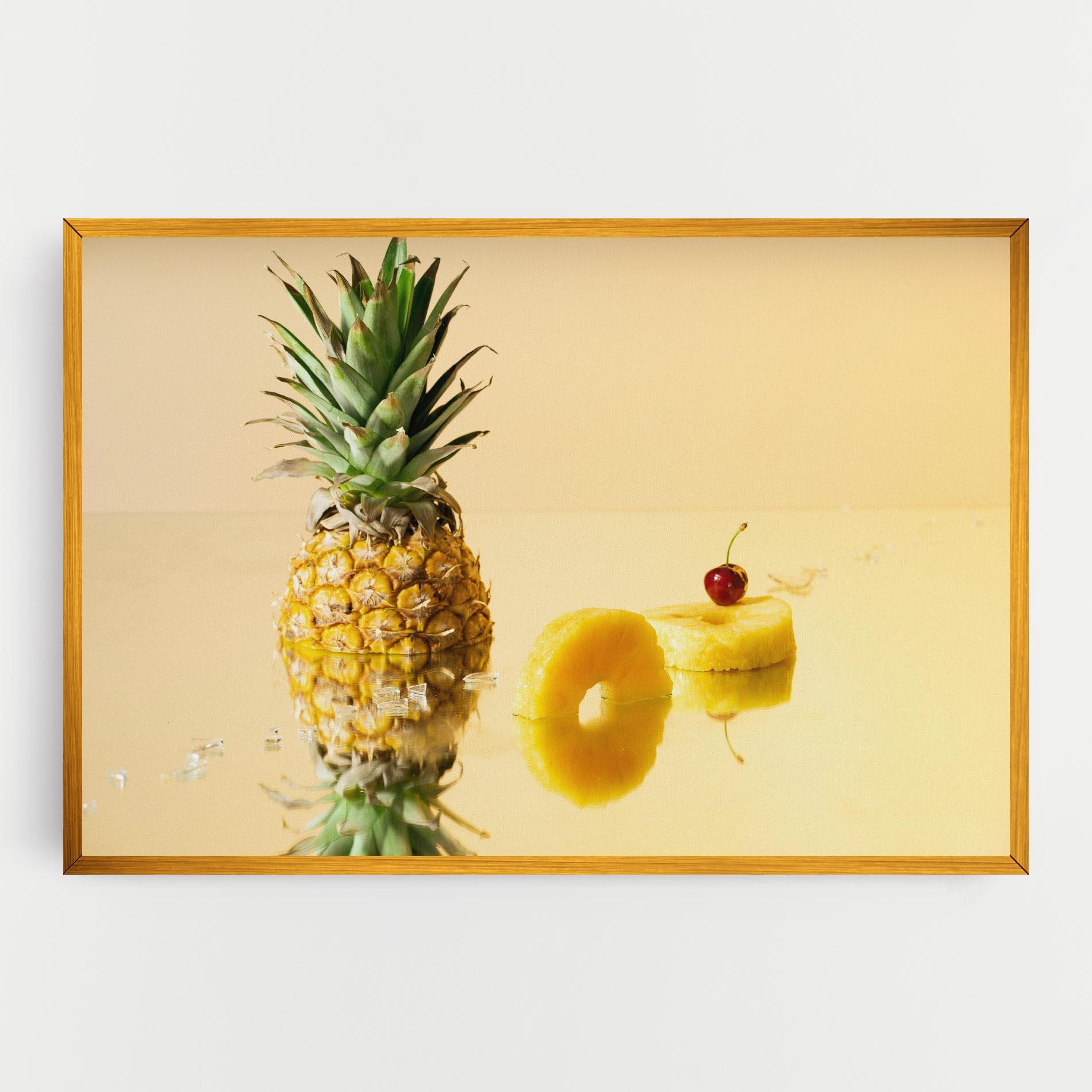 Leinwandbild Cut Pineapple mockup 0