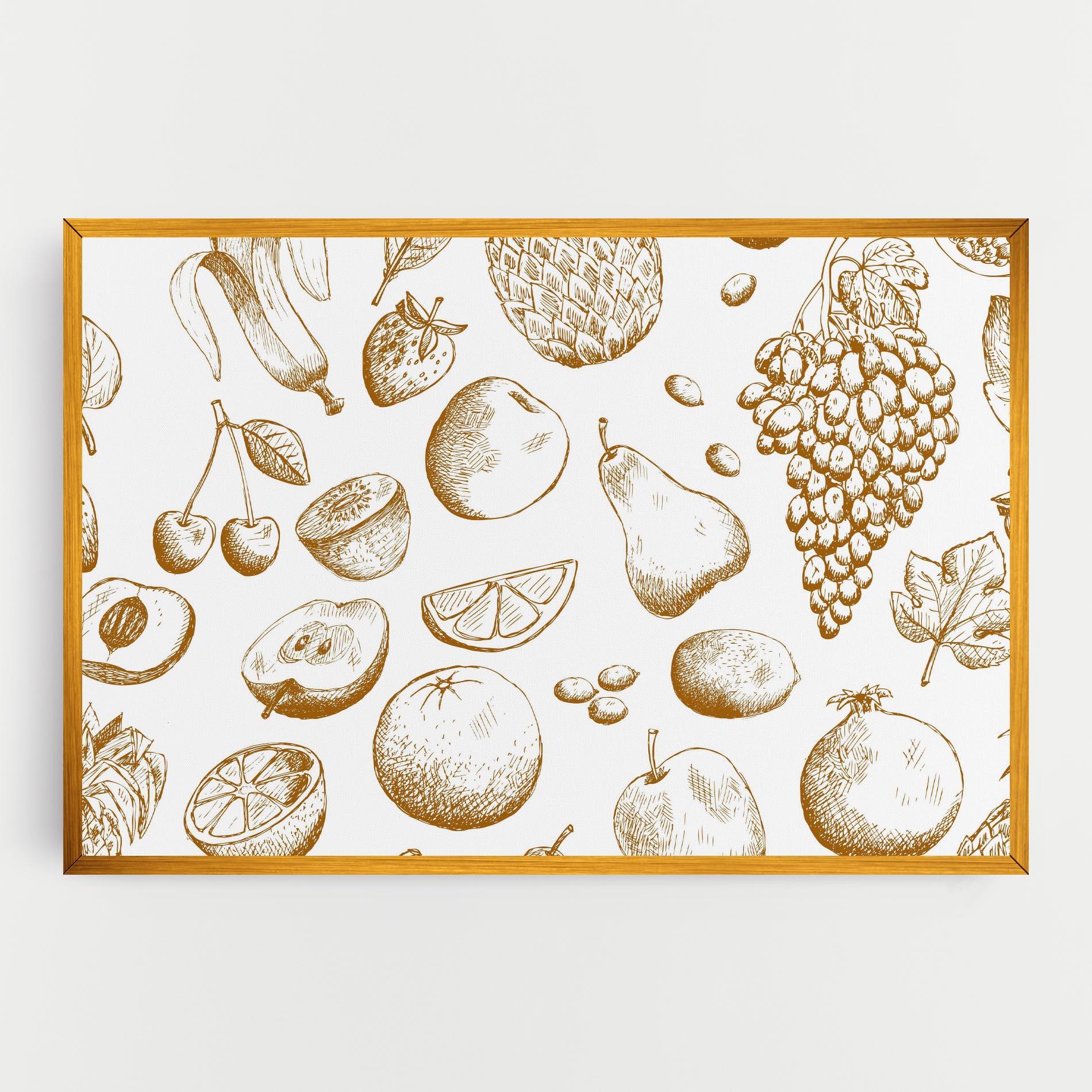 Leinwandbild Floating Fruits mockup 0