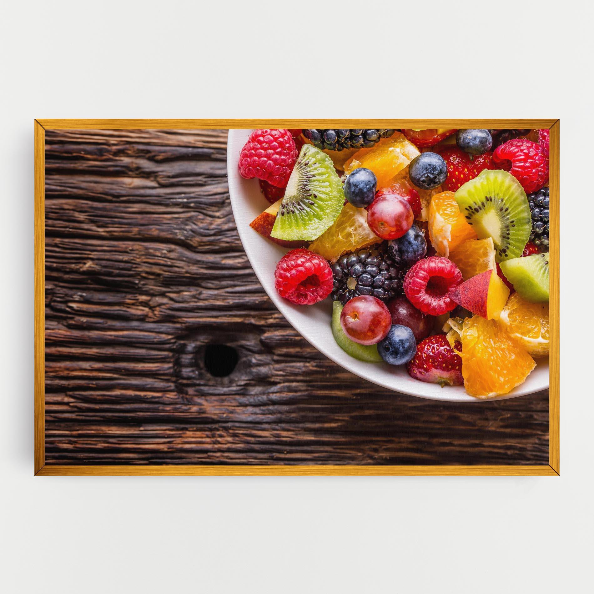 Leinwandbild Fresh Fruit Salad mockup 0