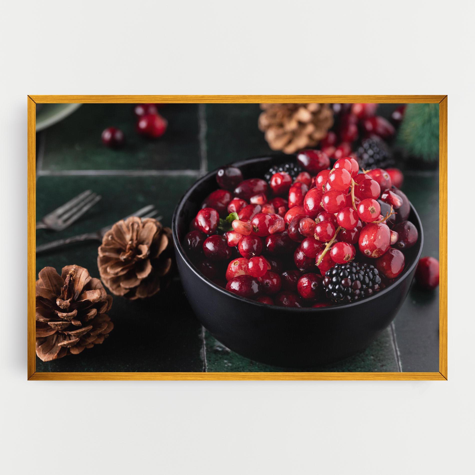 Leinwandbild Red Berries mockup 0