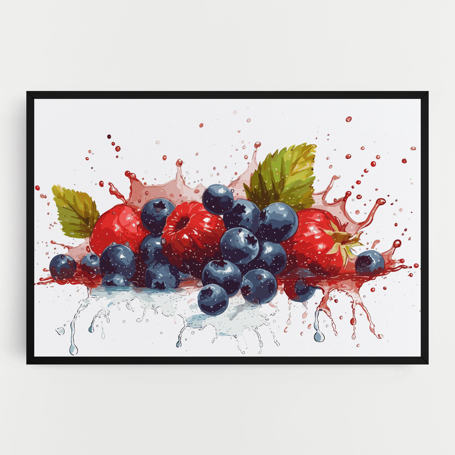 Leinwandbild Berries Art mockup 0