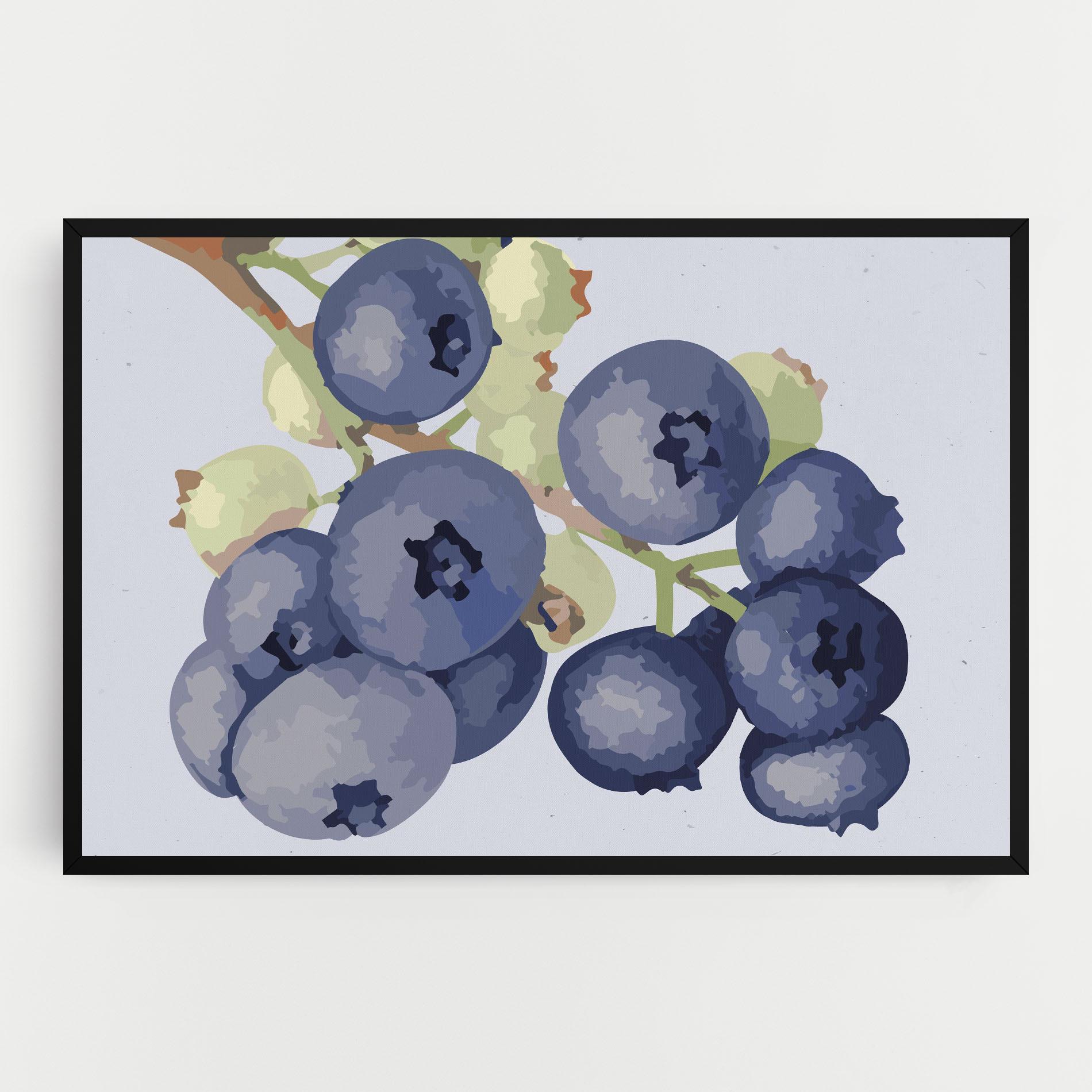Leinwandbild Blueberries Art mockup 0