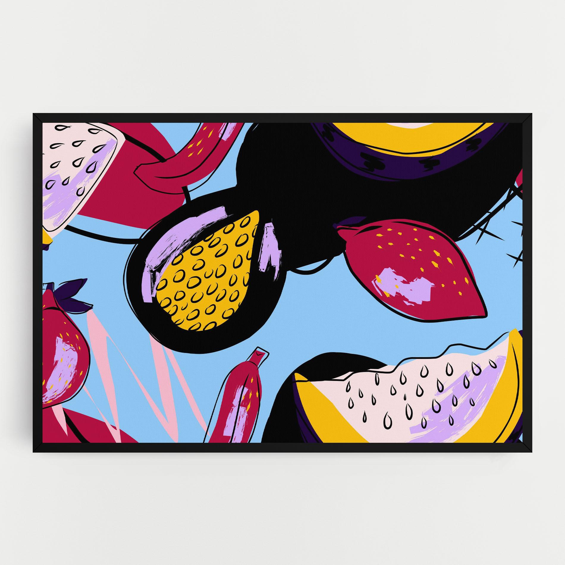 Leinwandbild Colorful Fruits mockup 0