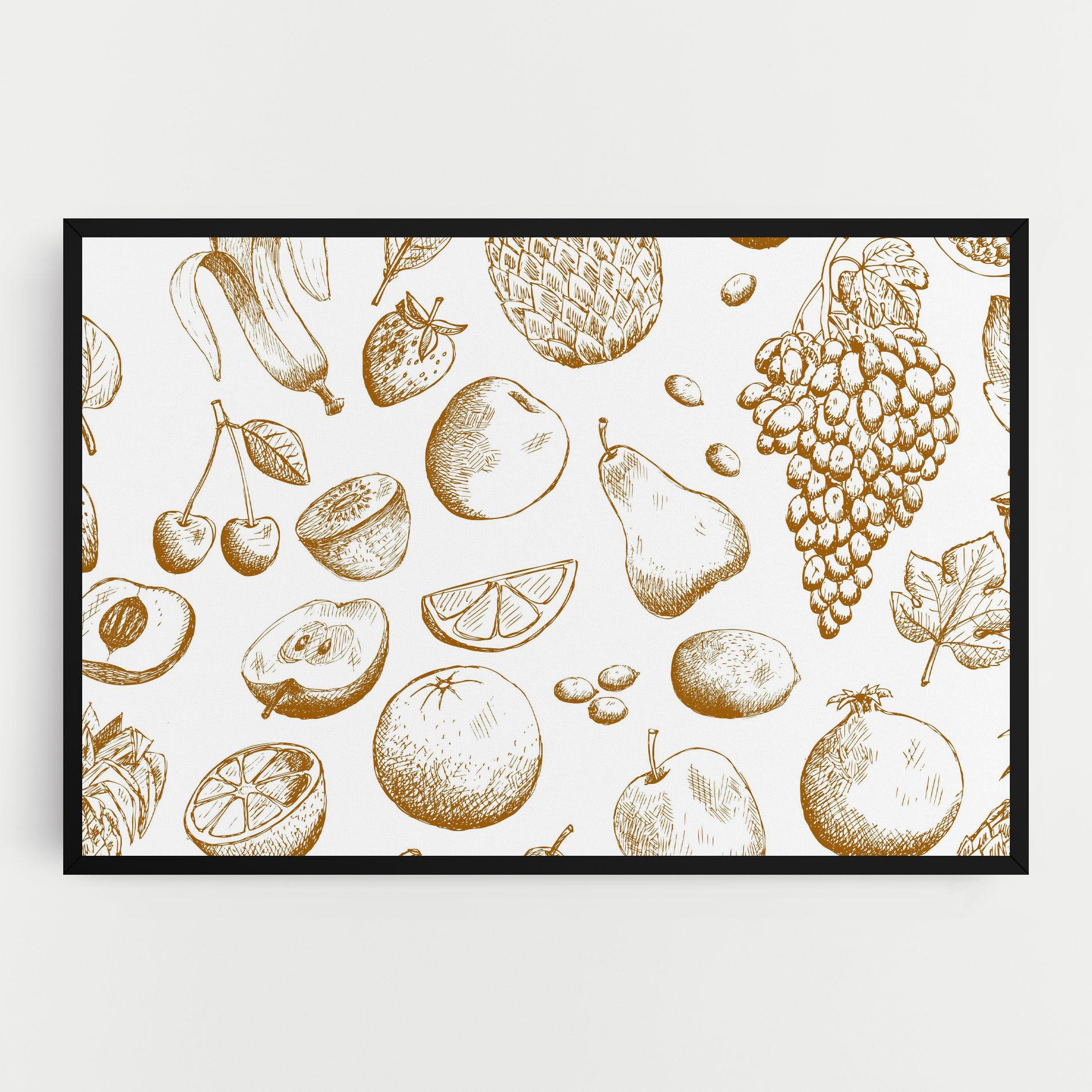 Leinwandbild Floating Fruits mockup 0