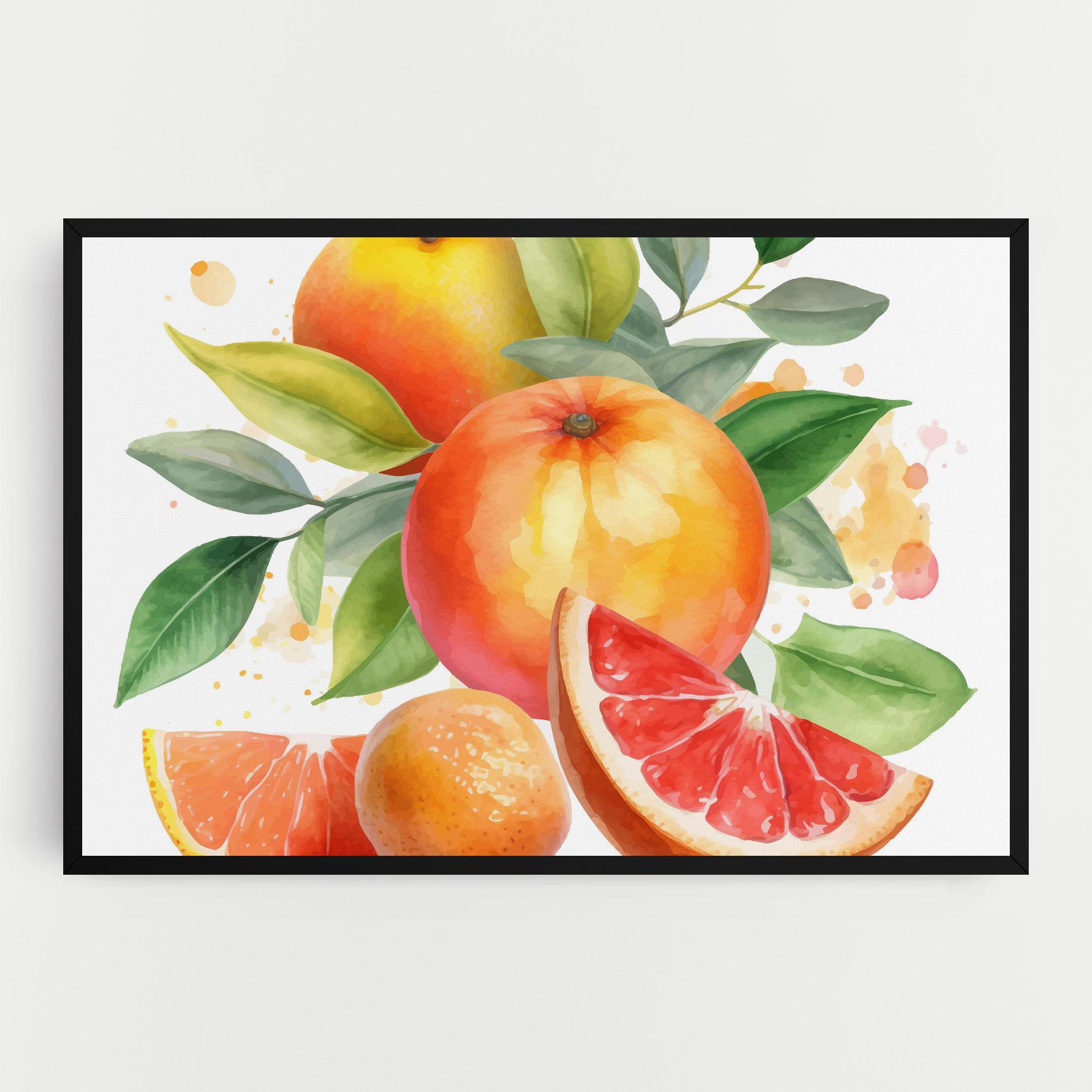 Leinwandbild Grapefruit Art mockup 0