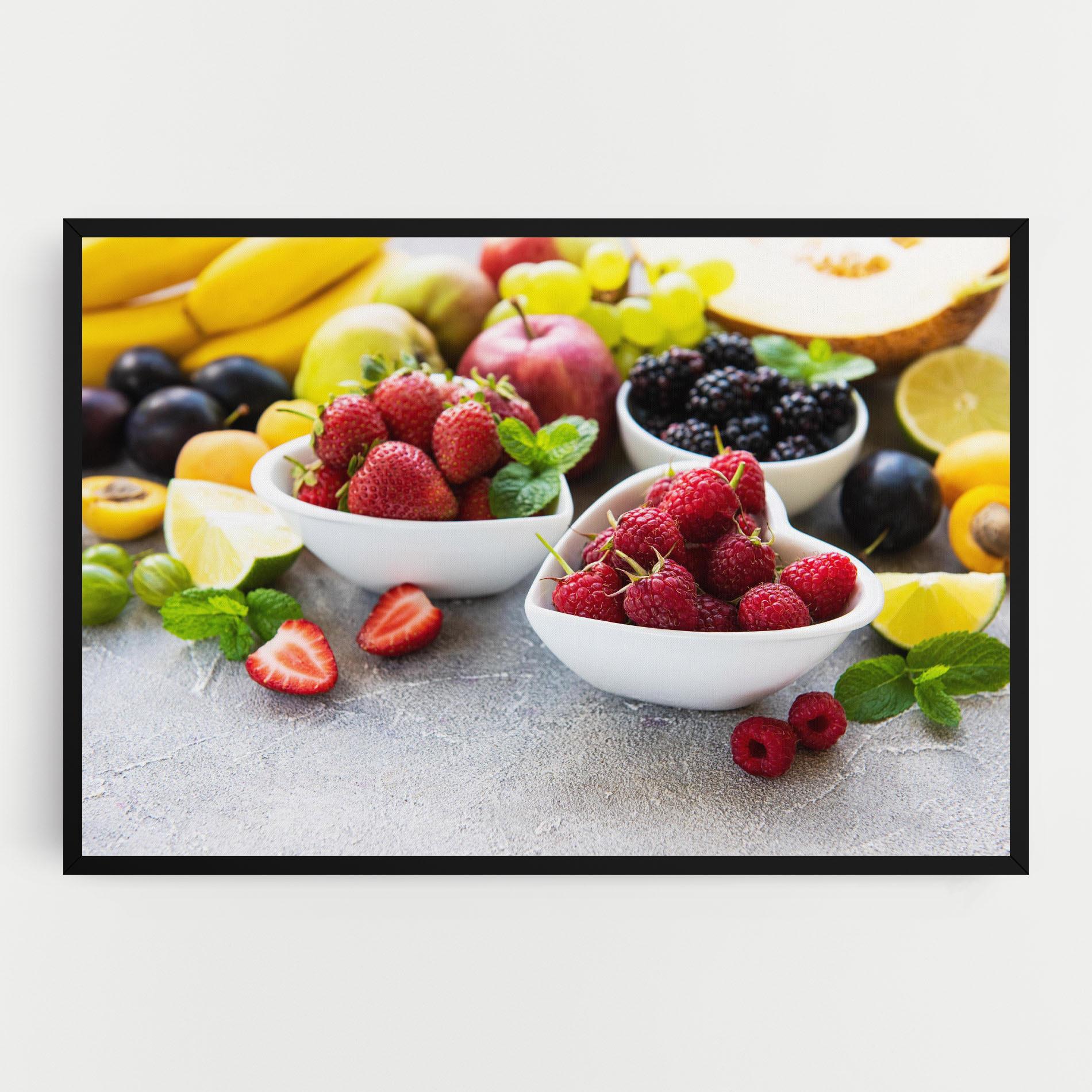 Leinwandbild Heart Fresh Fruits mockup 0