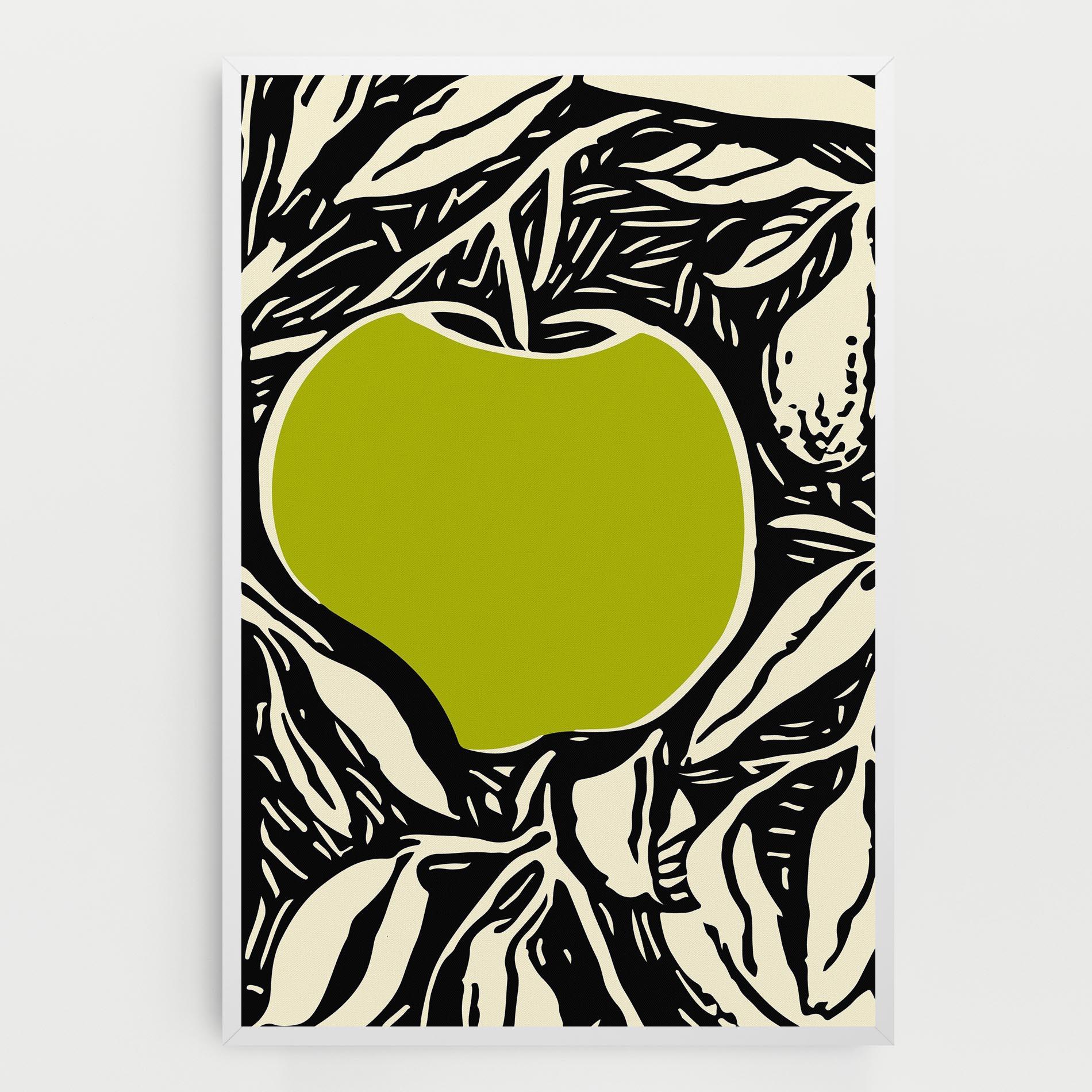 Leinwandbild Green Apple mockup 0