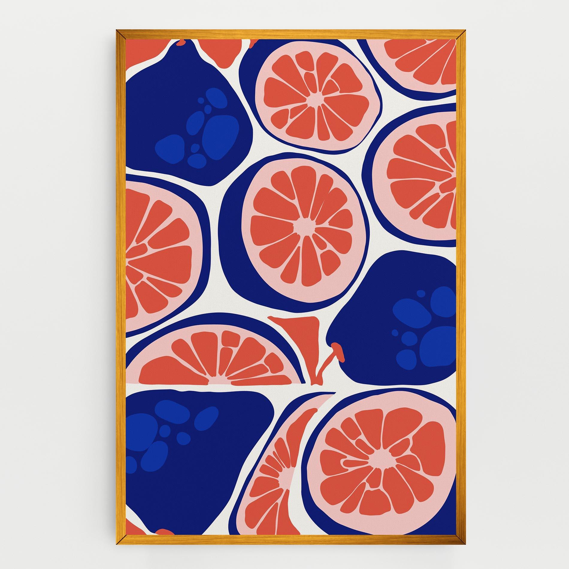Leinwandbild Blue Pink Fruit mockup 0