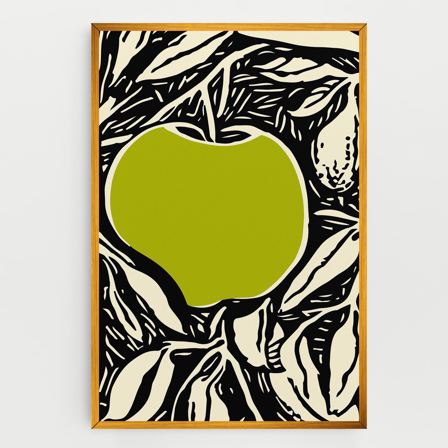 Leinwandbild Green Apple mockup 0