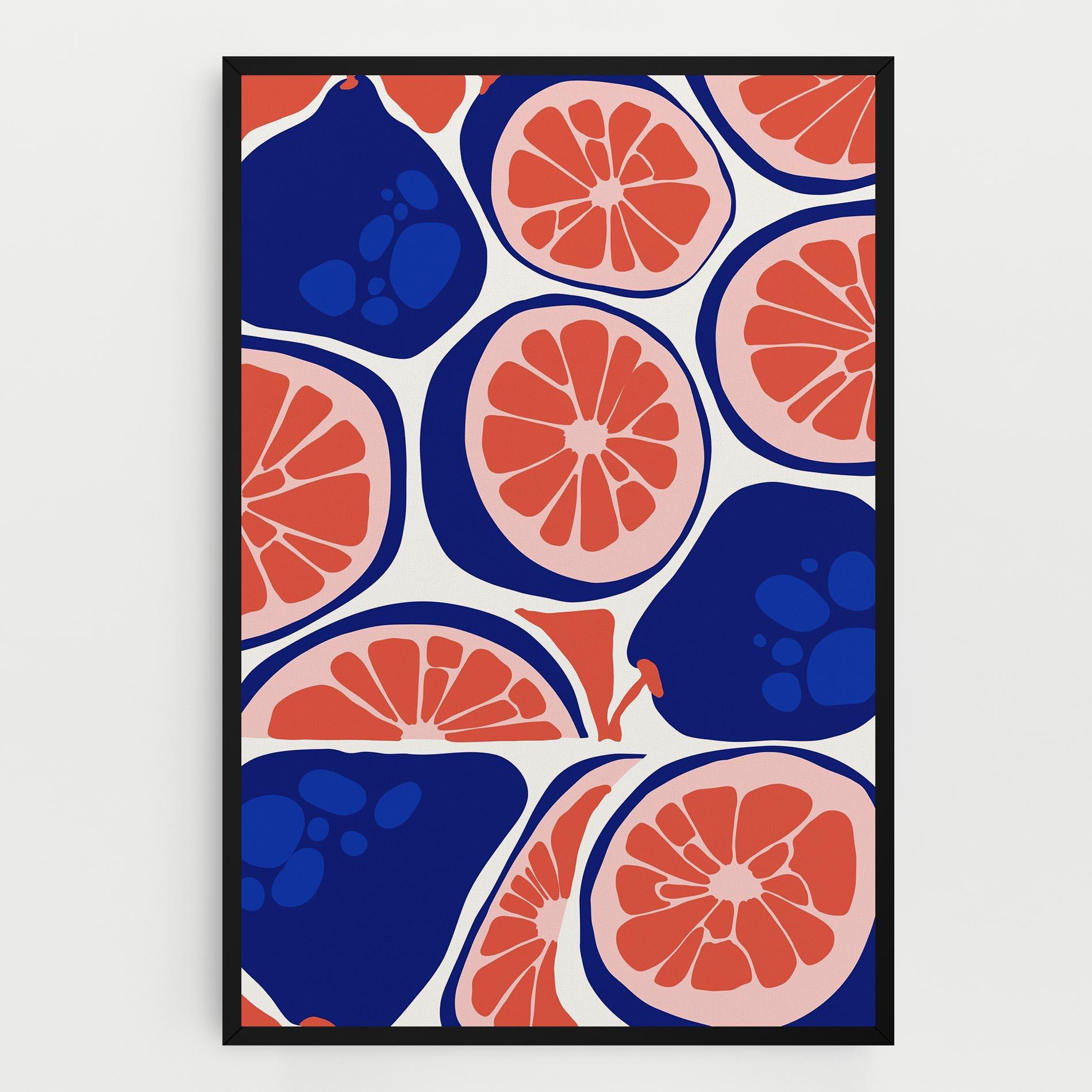 Leinwandbild Blue Pink Fruit mockup 0