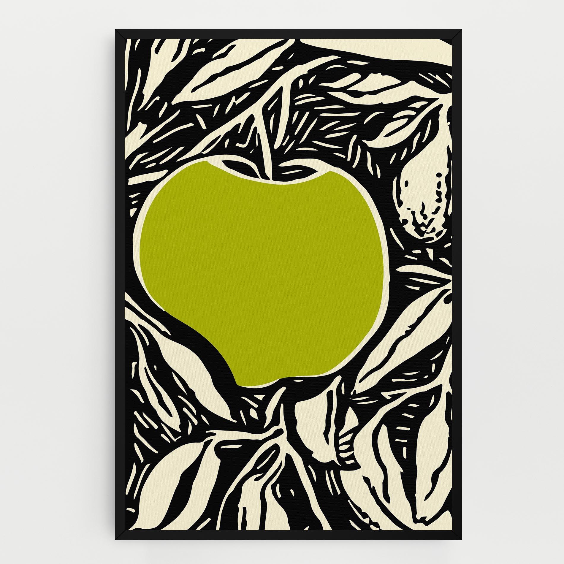 Leinwandbild Green Apple mockup 0