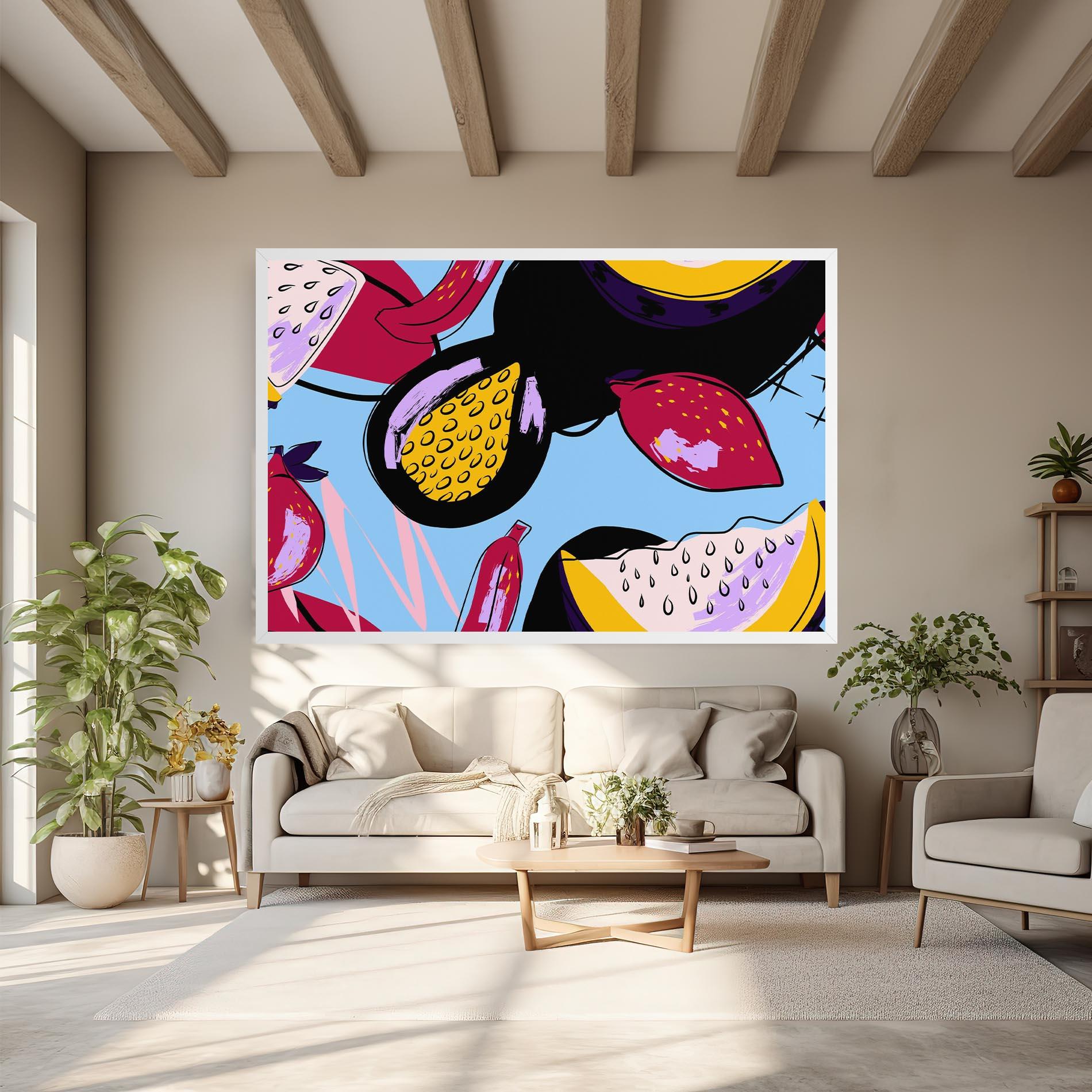 Leinwandbild Colorful Fruits mockup 6