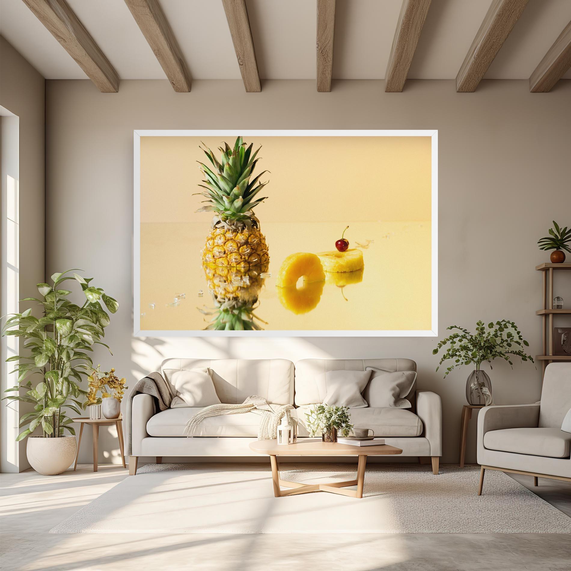 Leinwandbild Cut Pineapple mockup 6