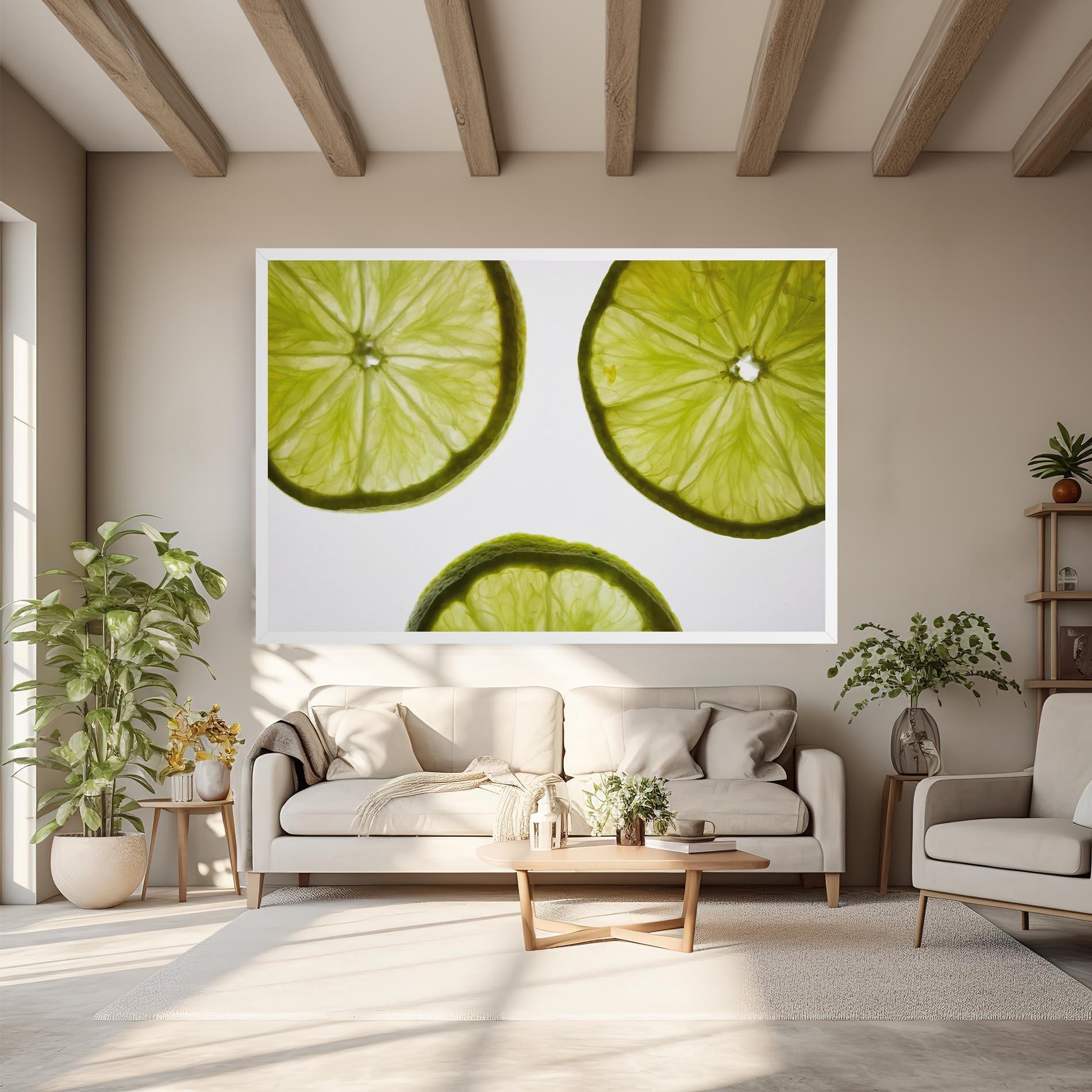 Leinwandbild Lime Slice mockup 6