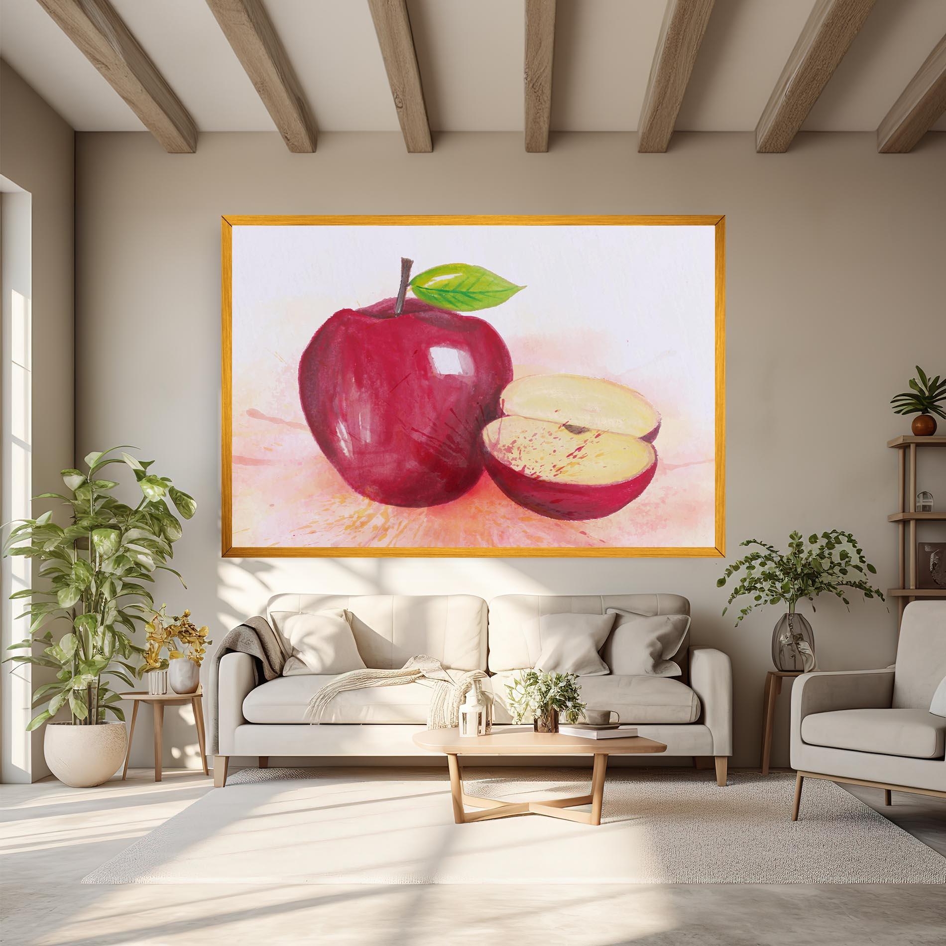 Leinwandbild Apple Art mockup 6