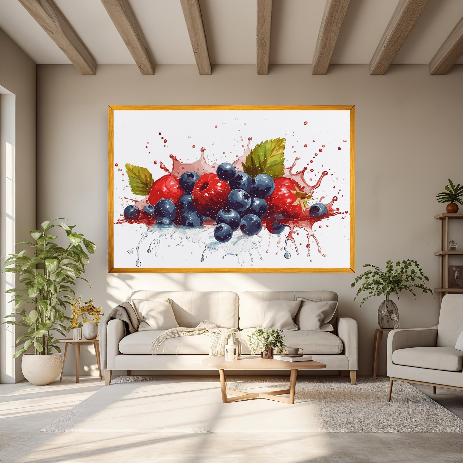Leinwandbild Berries Art mockup 6