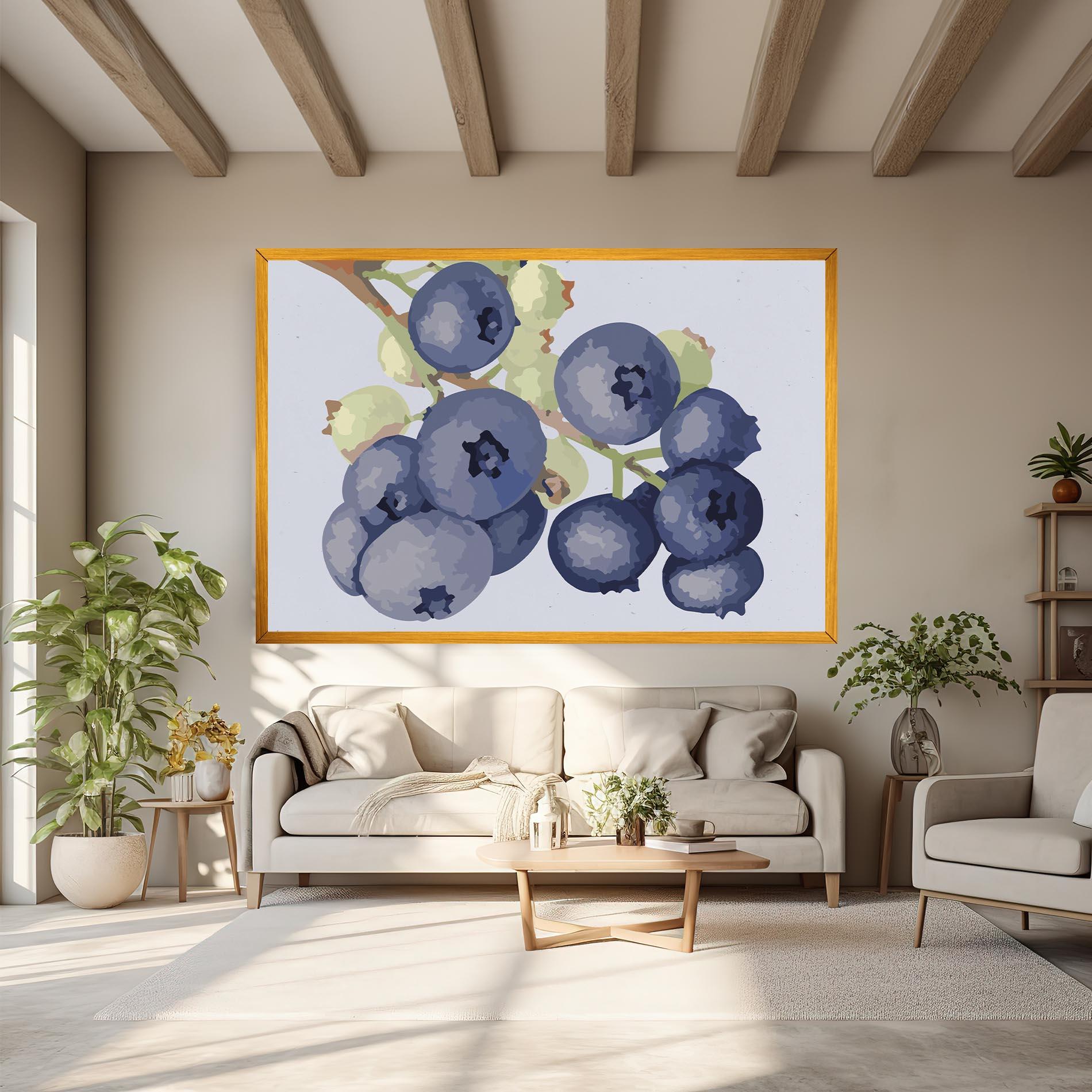 Leinwandbild Blueberries Art mockup 6