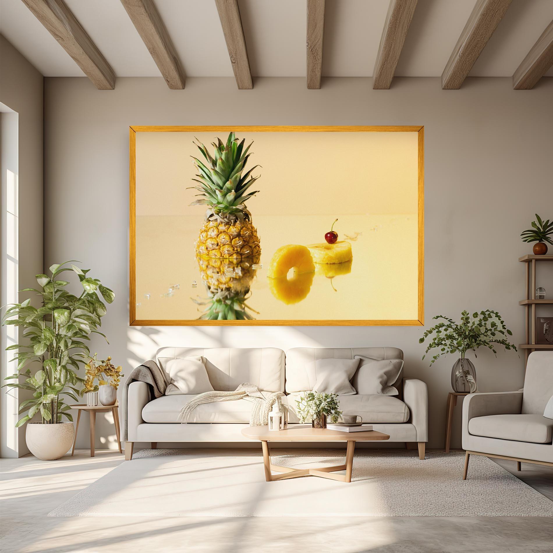 Leinwandbild Cut Pineapple mockup 6