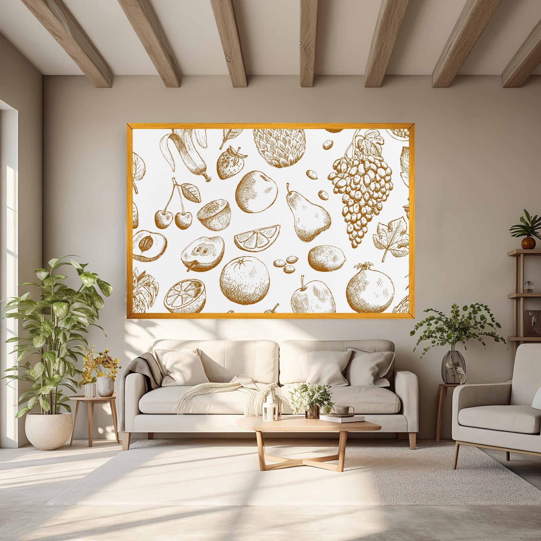 Leinwandbild Floating Fruits mockup 6