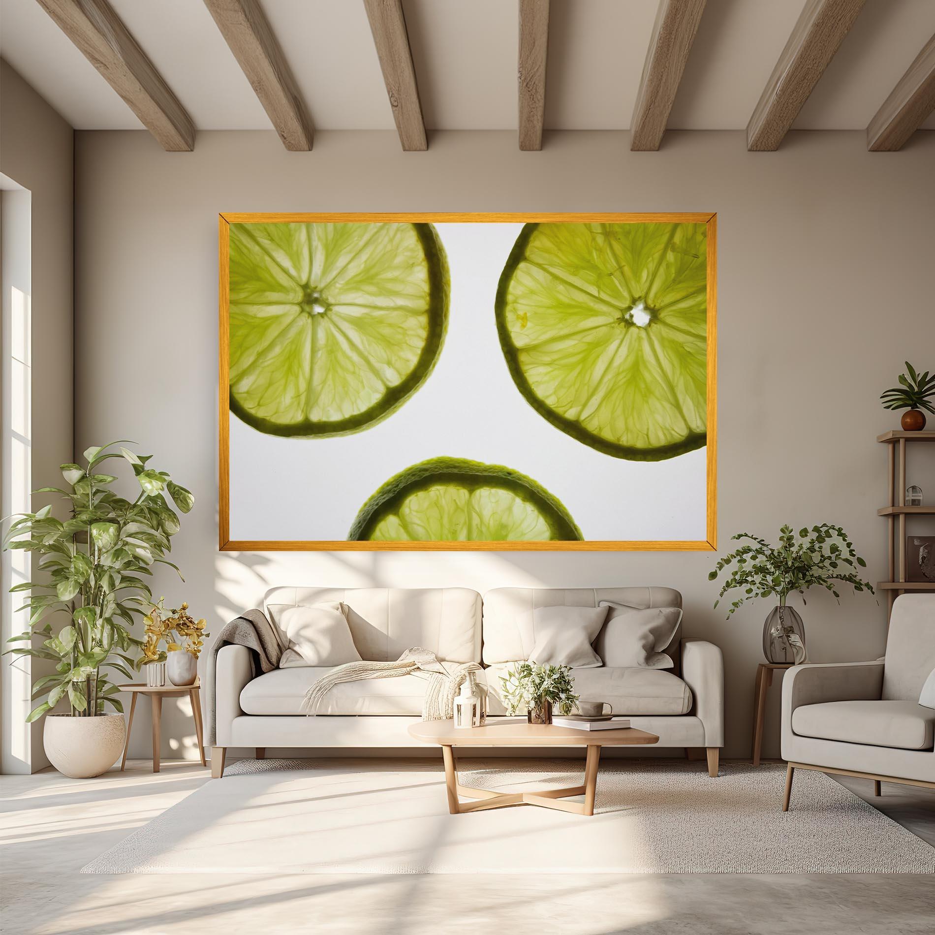 Leinwandbild Lime Slice mockup 6