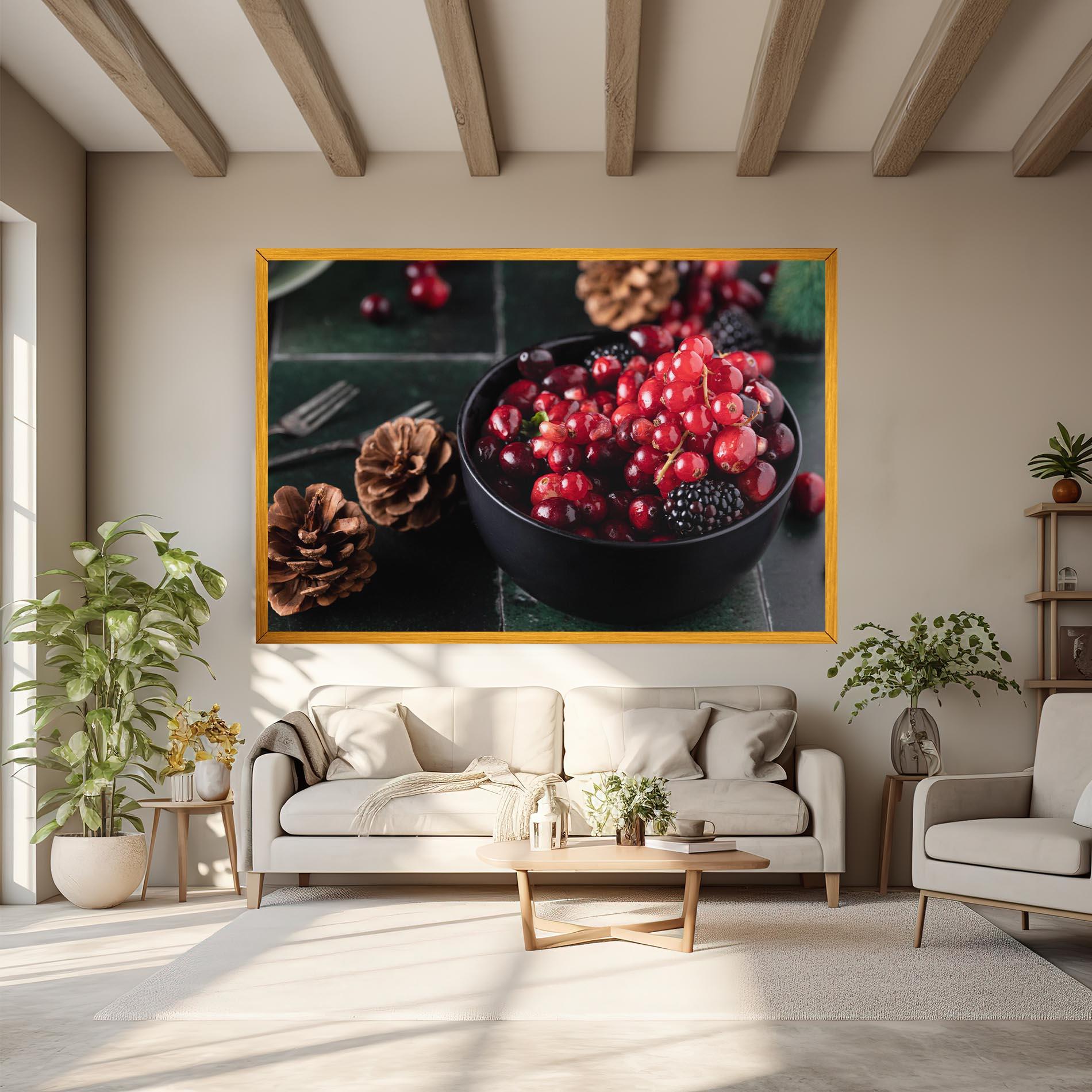 Leinwandbild Red Berries mockup 6