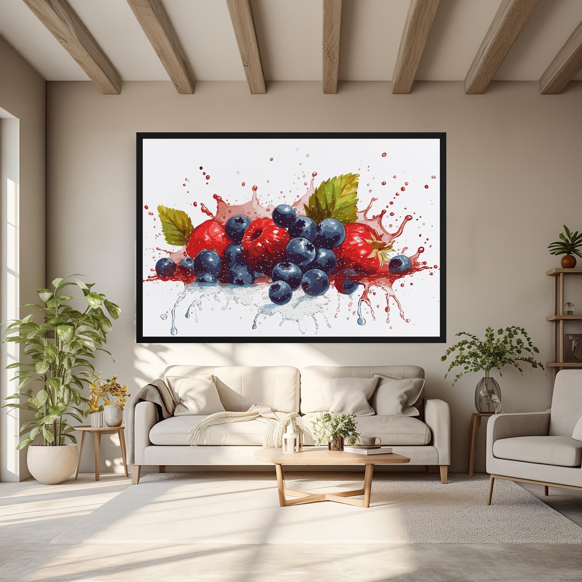 Leinwandbild Berries Art mockup 6