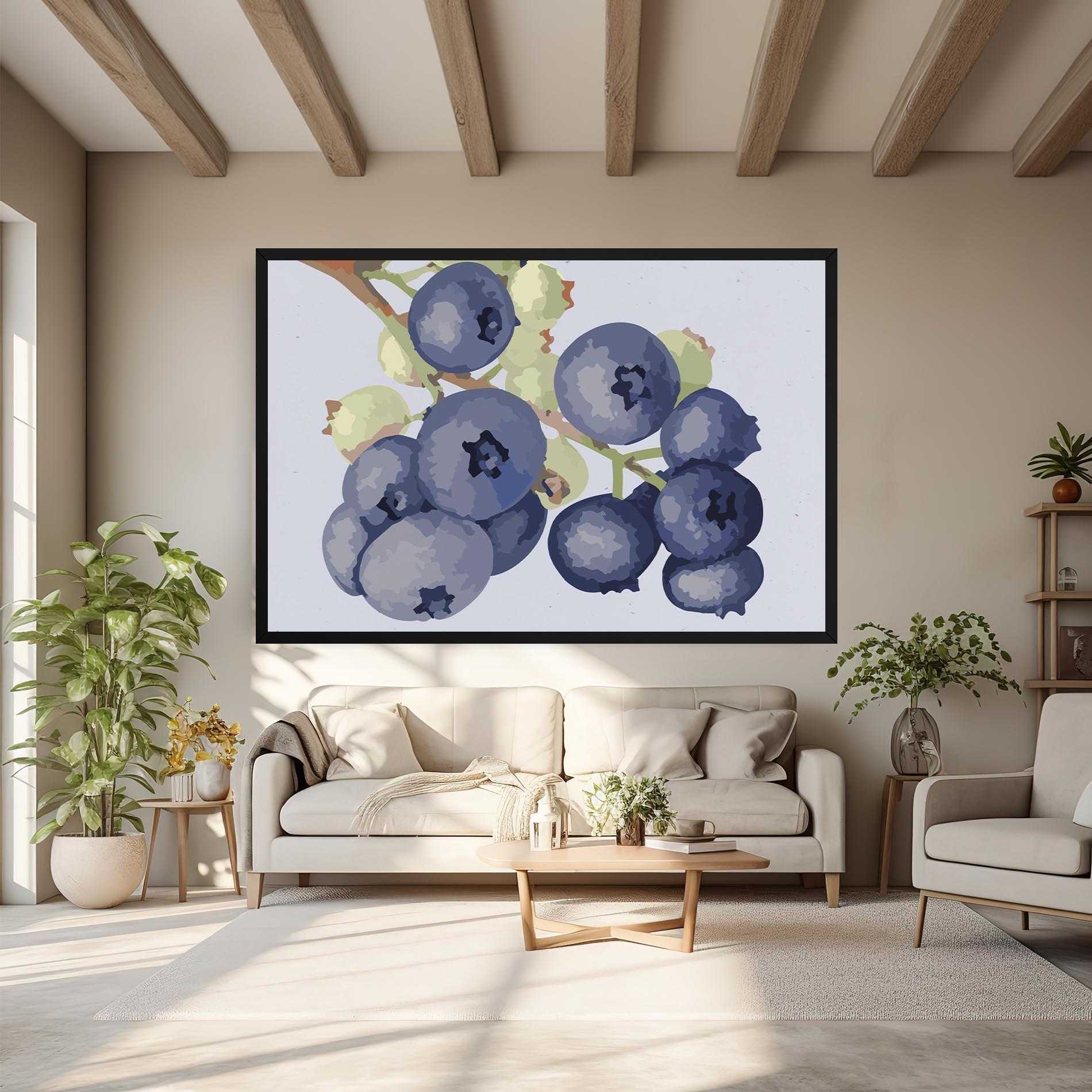 Leinwandbild Blueberries Art mockup 6