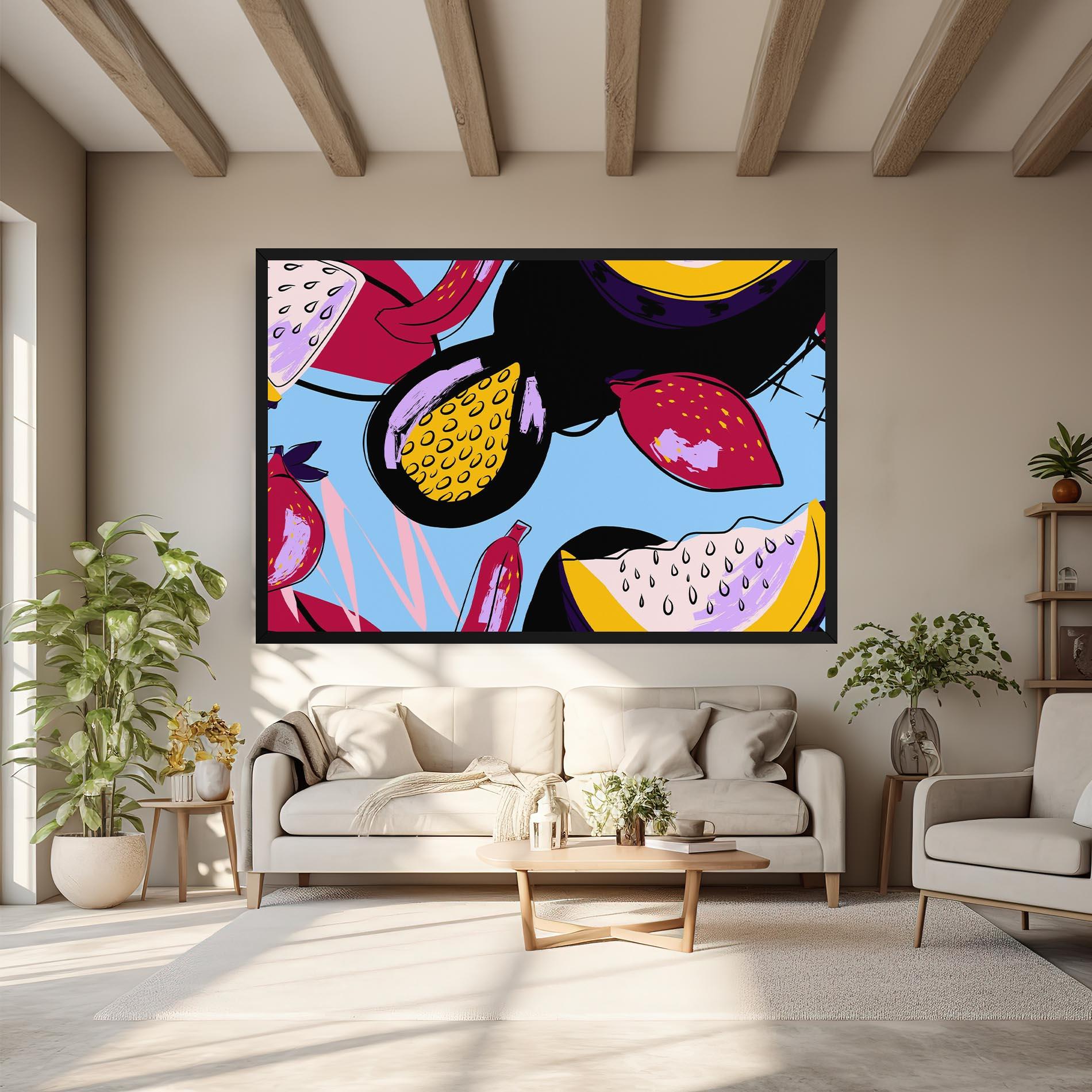 Leinwandbild Colorful Fruits mockup 6