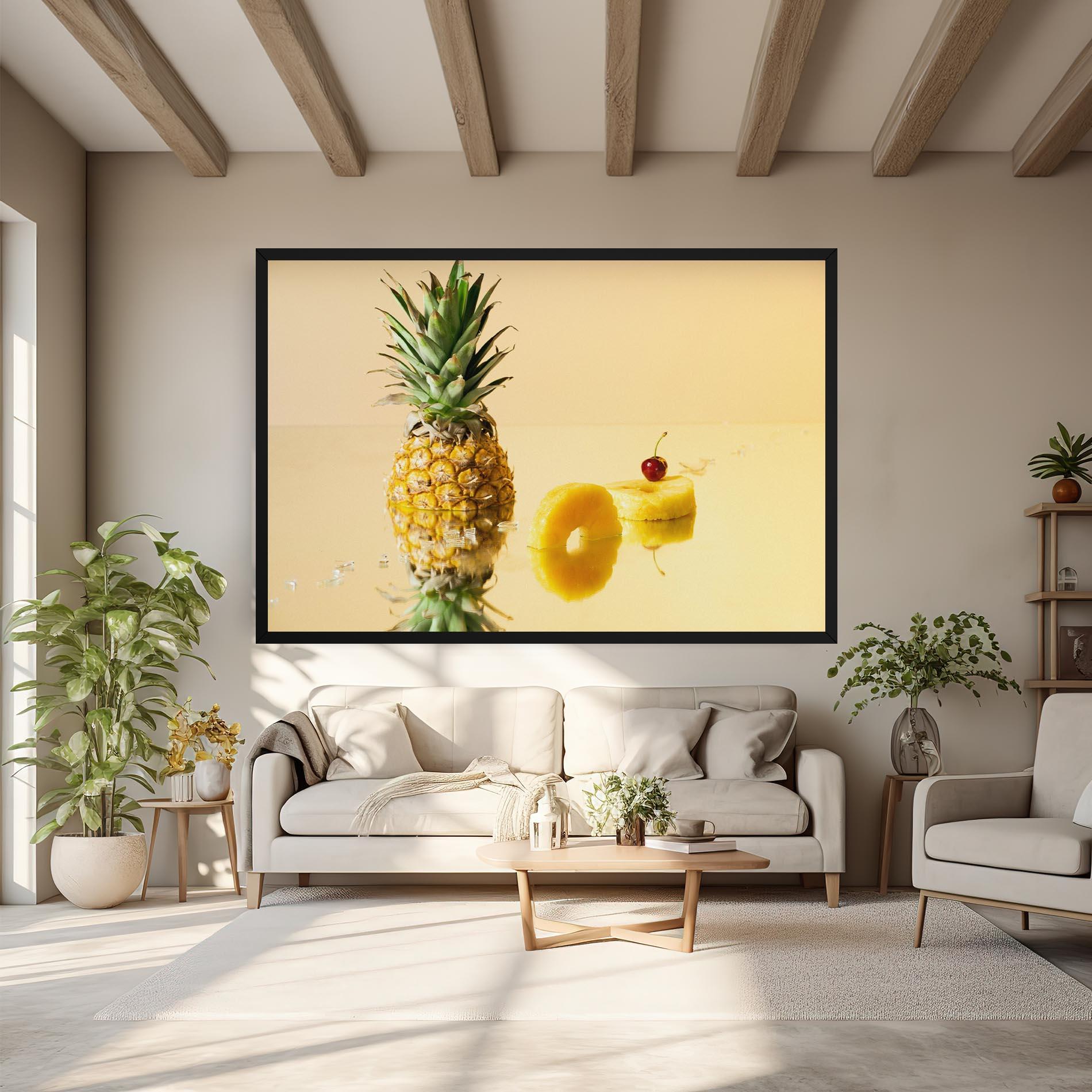 Leinwandbild Cut Pineapple mockup 6