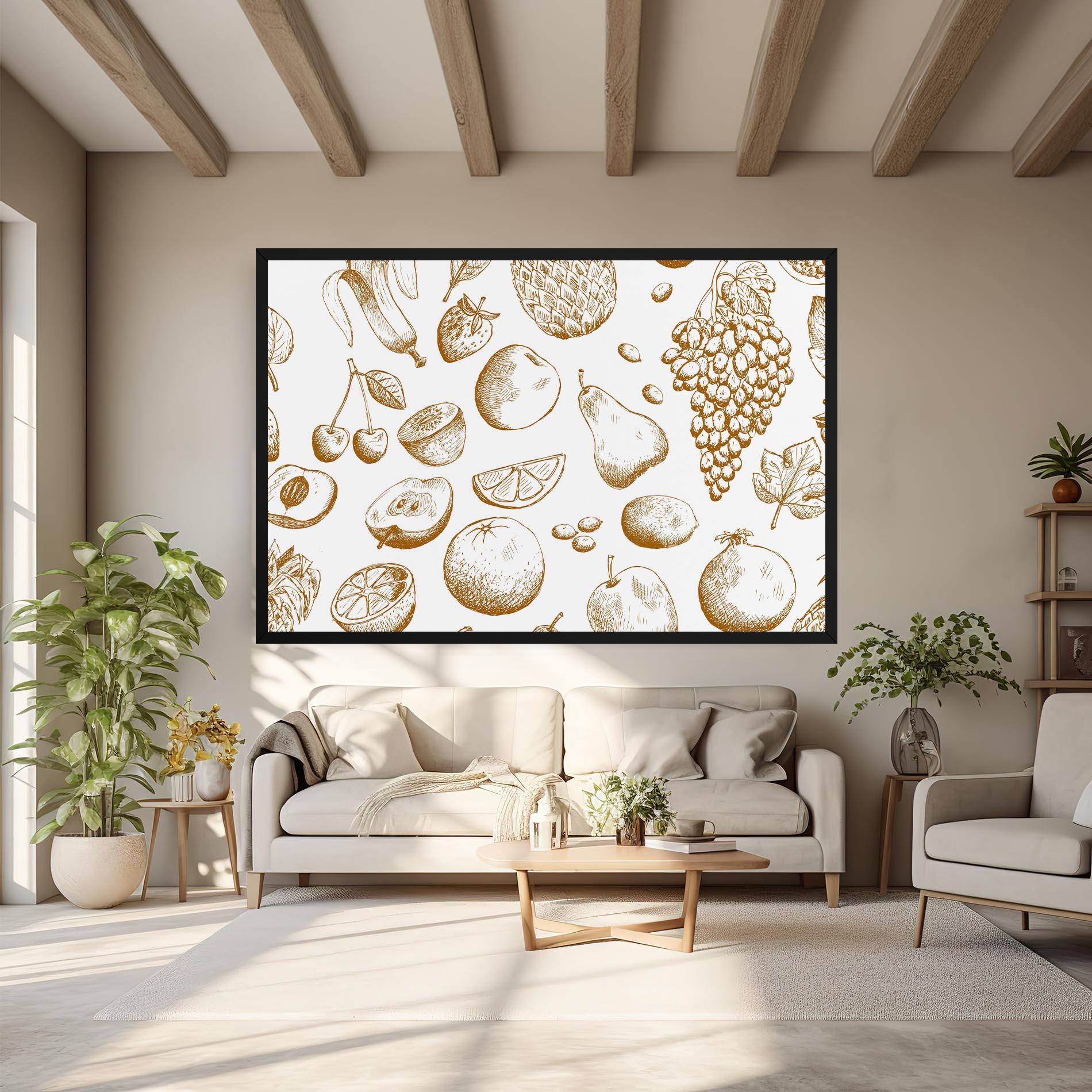 Leinwandbild Floating Fruits mockup 6