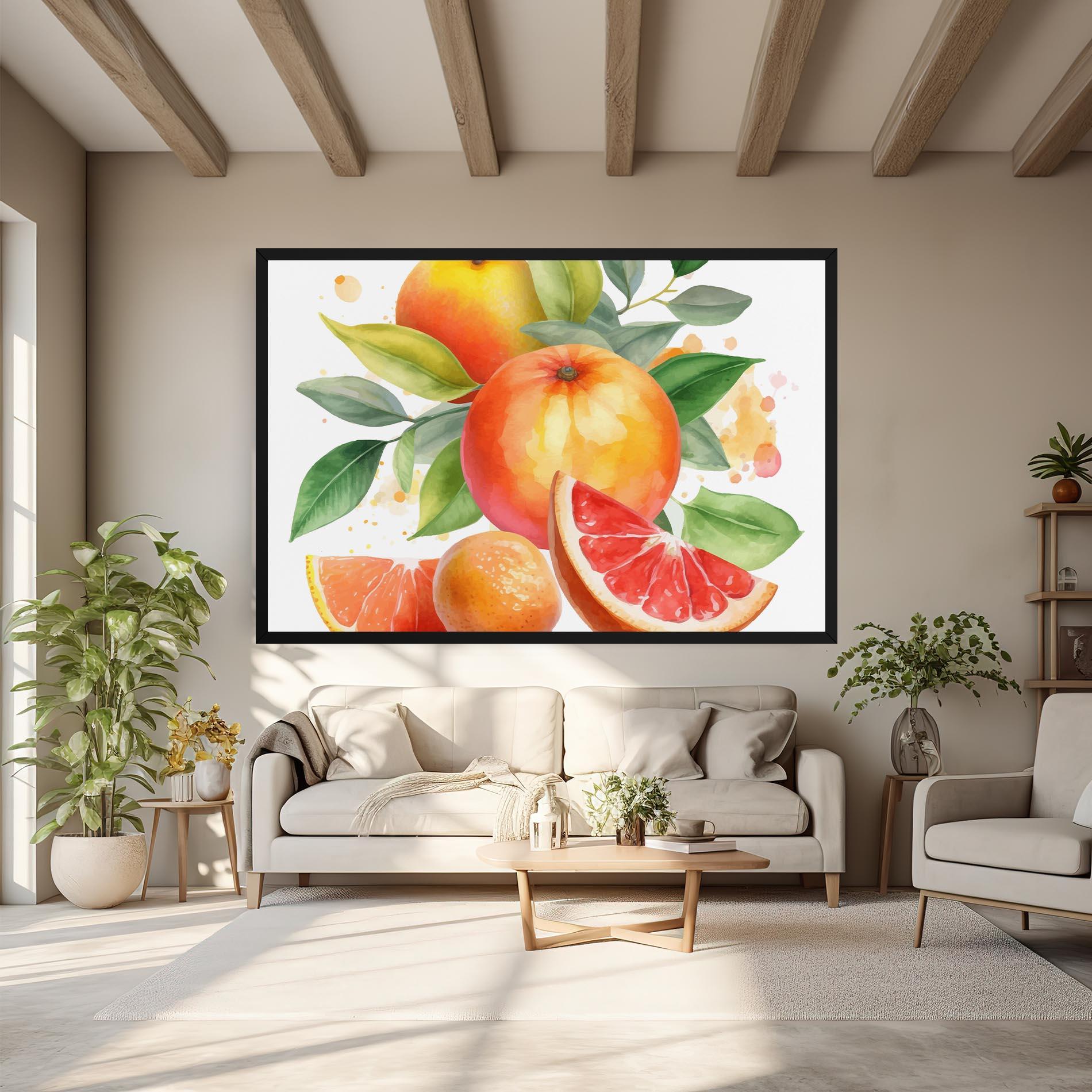 Leinwandbild Grapefruit Art mockup 6