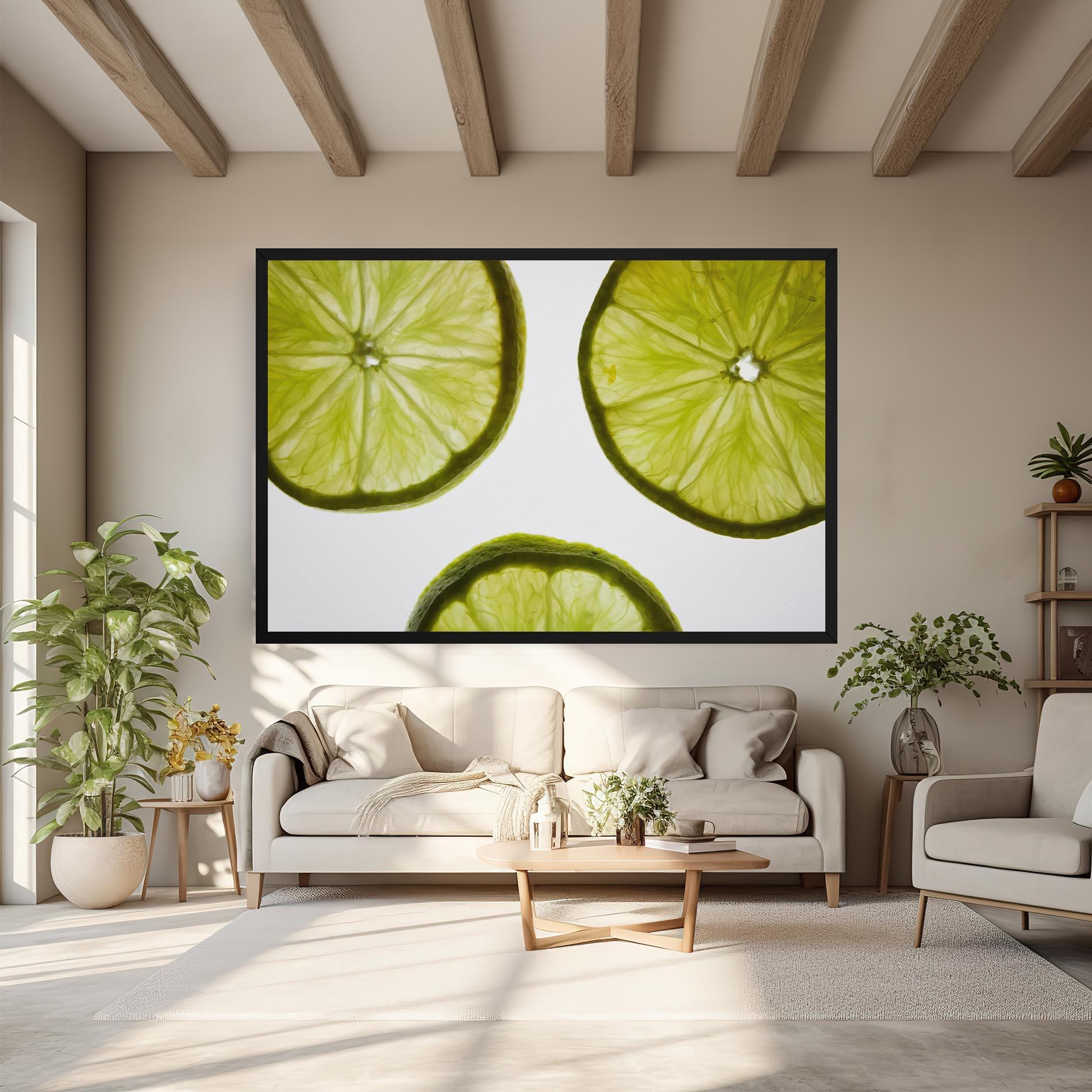 Leinwandbild Lime Slice mockup 6