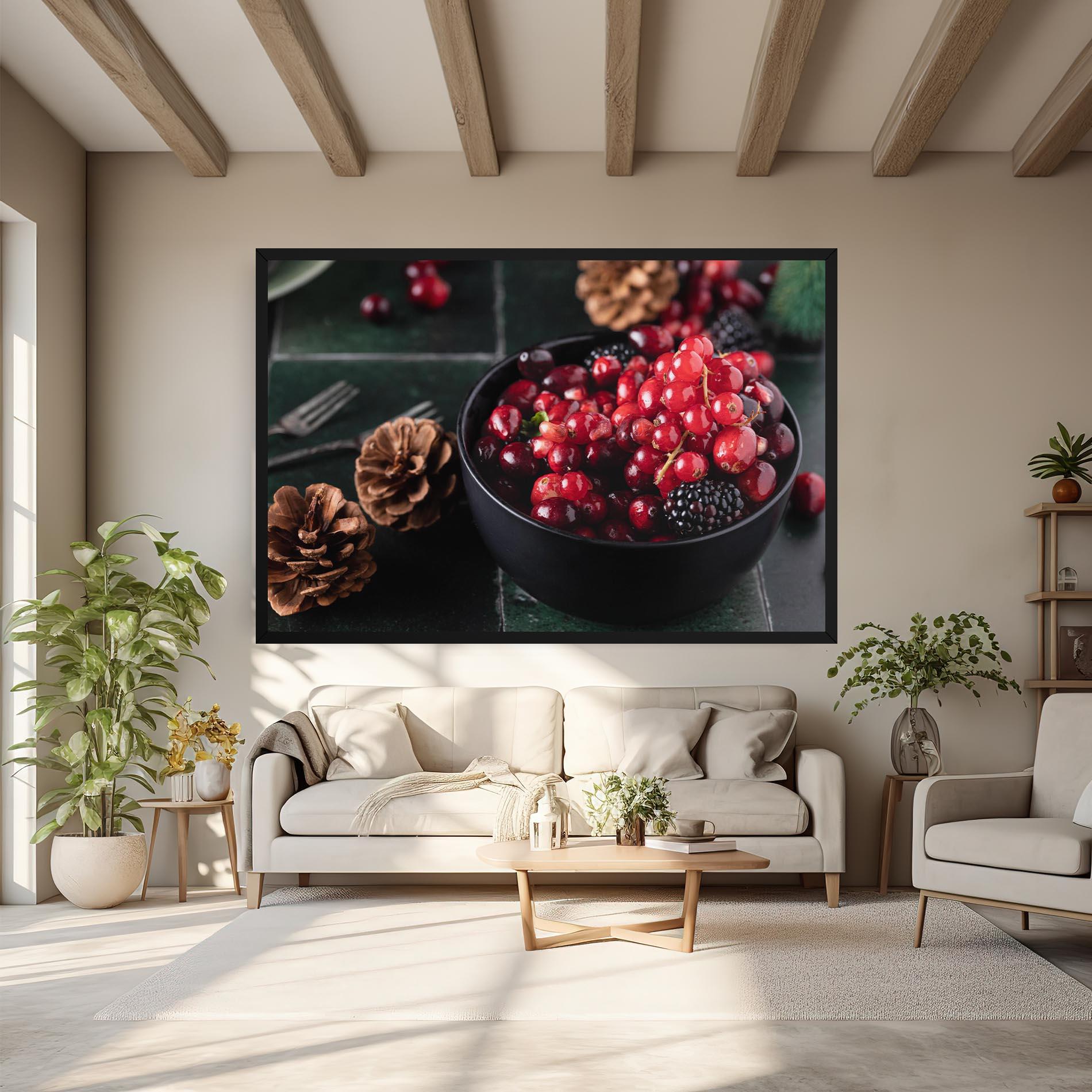 Leinwandbild Red Berries mockup 6