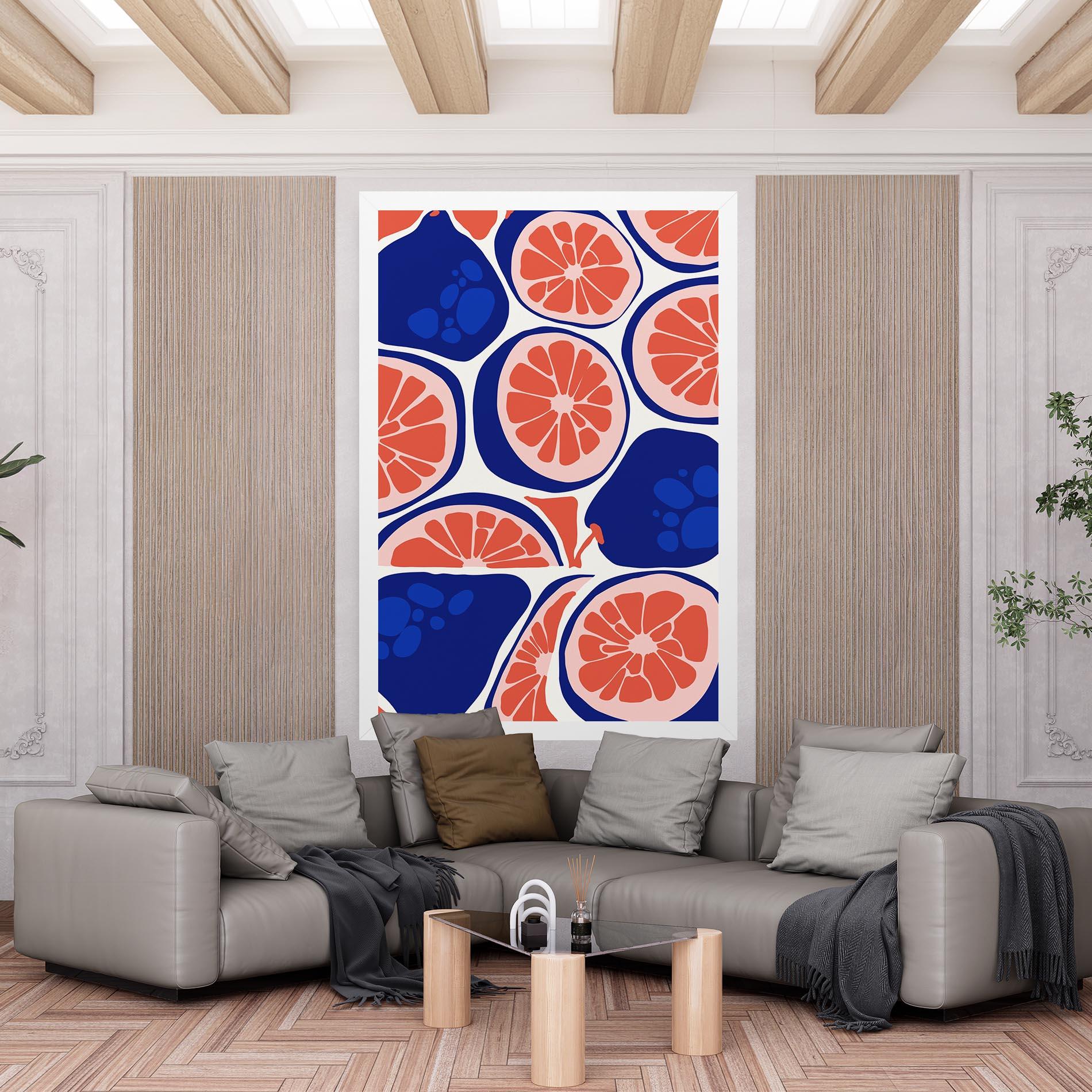 Leinwandbild Blue Pink Fruit mockup 6
