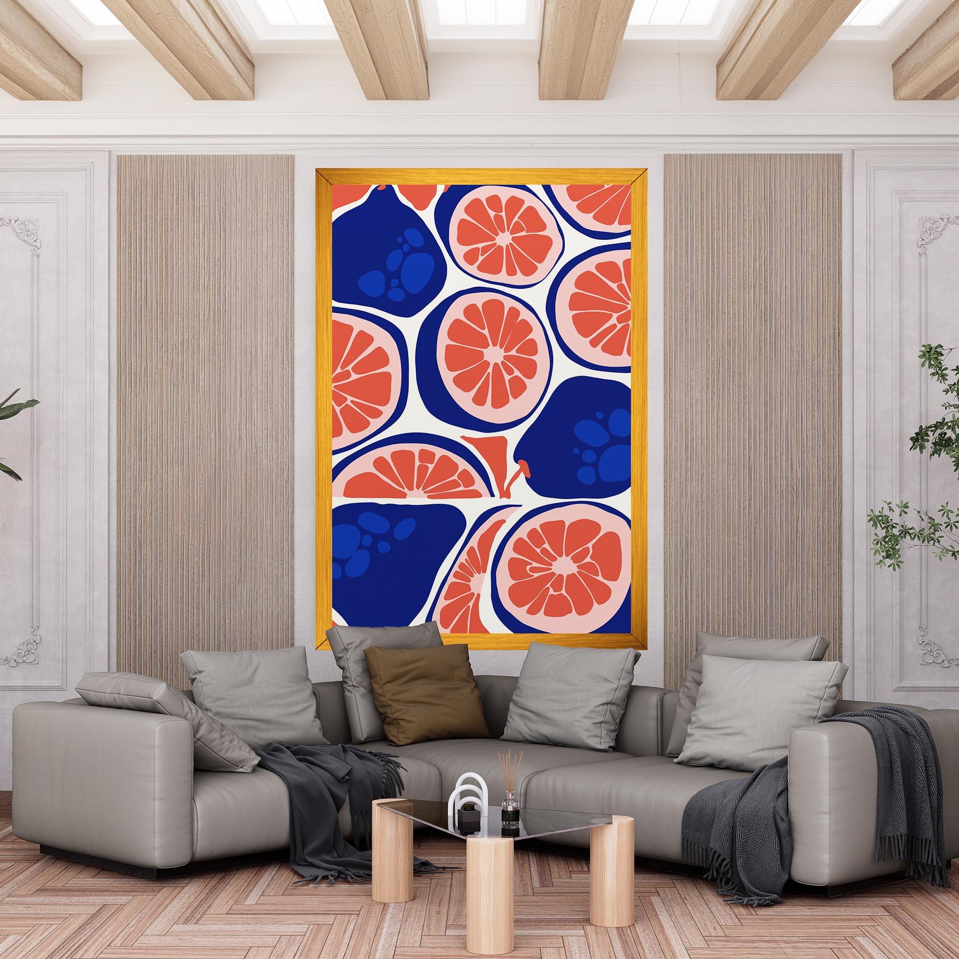 Leinwandbild Blue Pink Fruit mockup 6