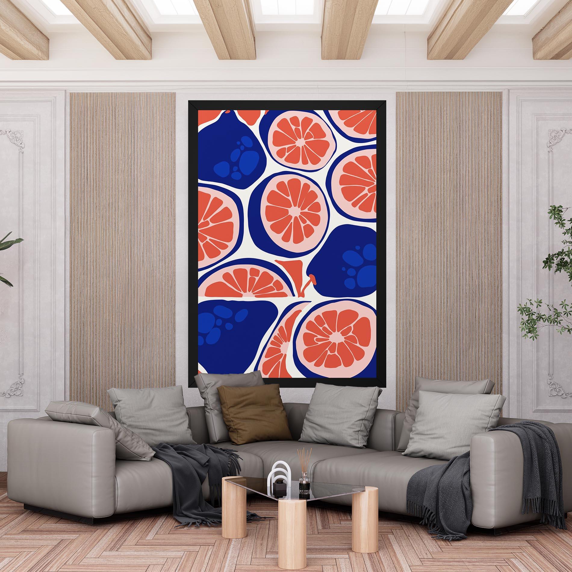 Leinwandbild Blue Pink Fruit mockup 6