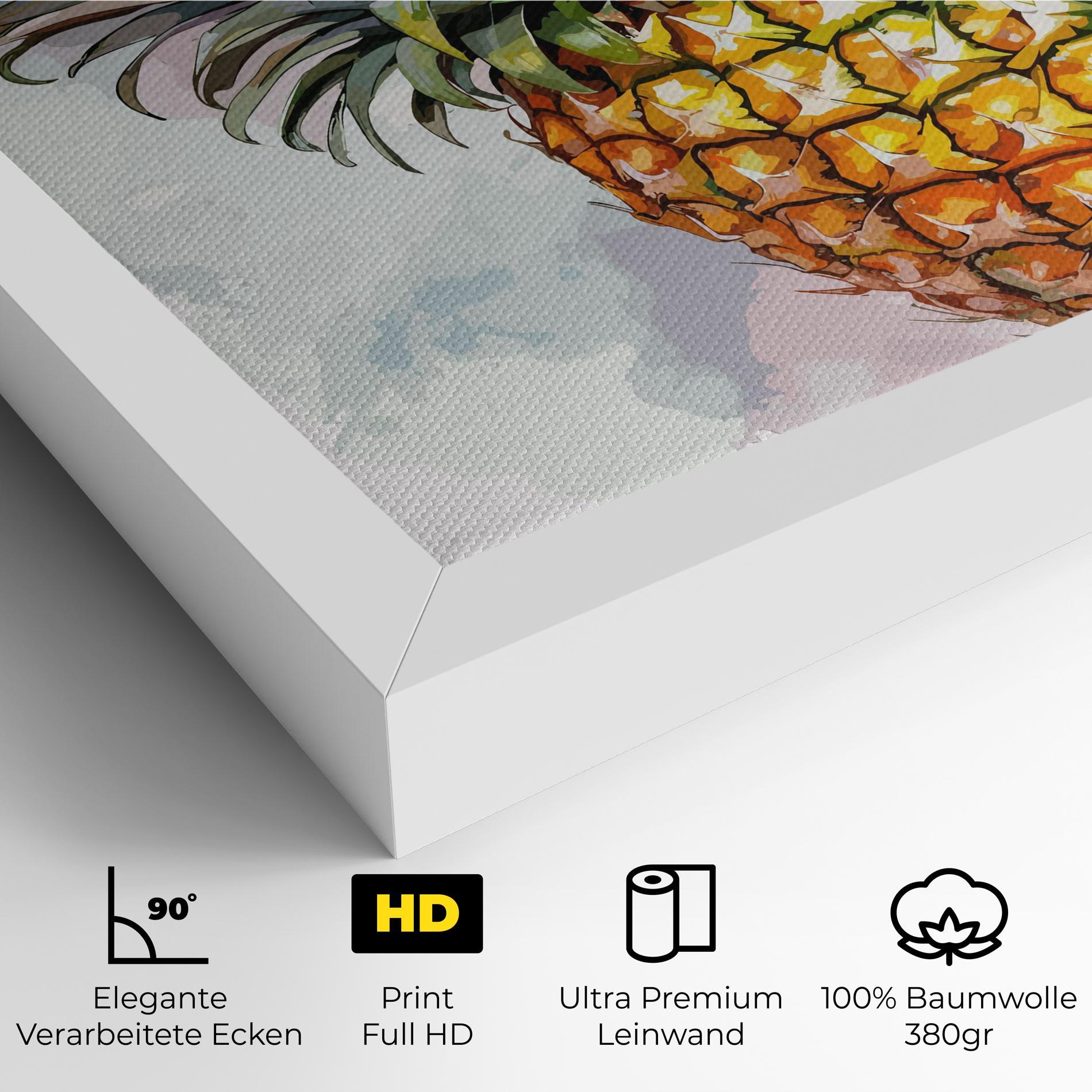 Leinwandbild Artistic Pineapple mockup 4