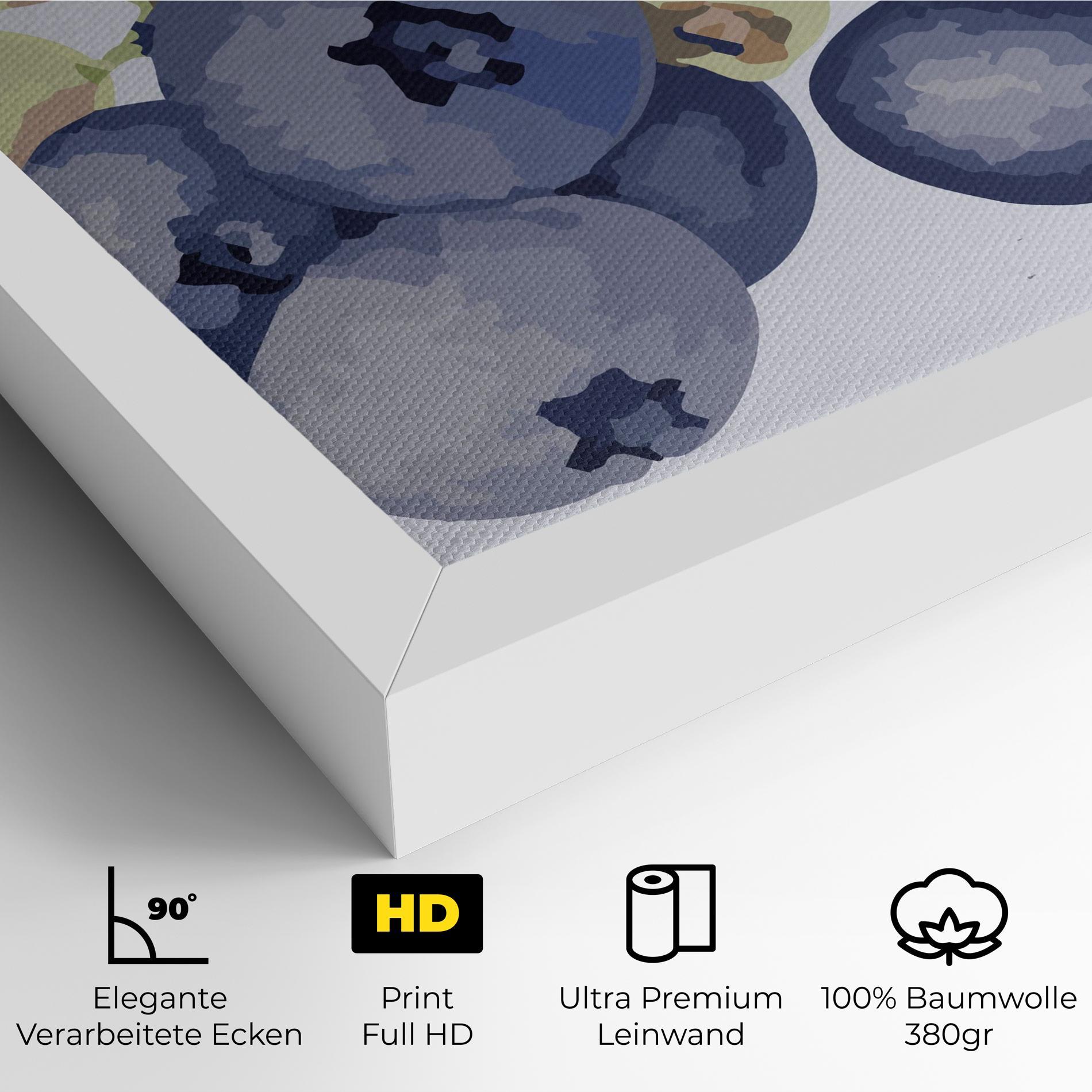 Leinwandbild Blueberries Art mockup 4