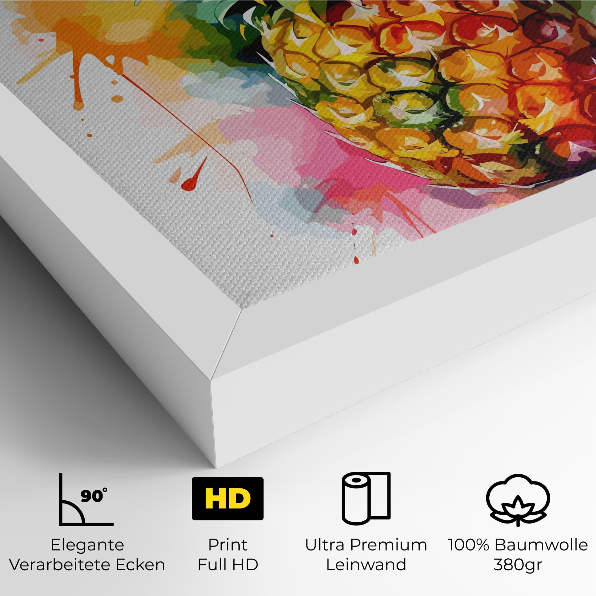 Leinwandbild Color Mix Pineapple mockup 4